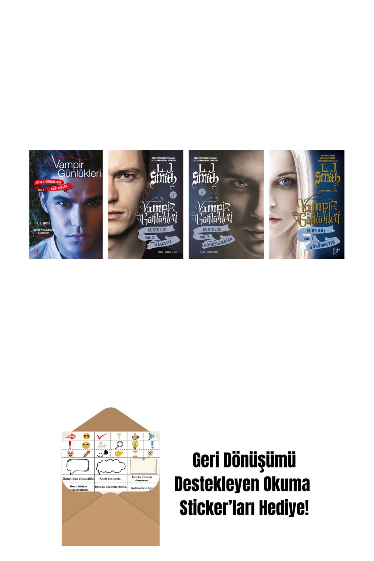 Artemis Yayınları L. J. Smith 4 Kitap Set + Okuma Sticker'ları