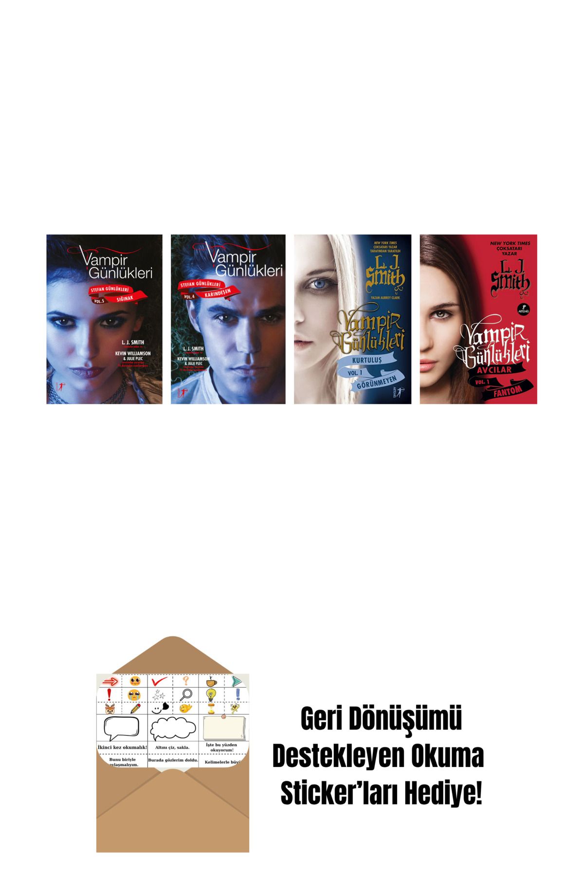 Artemis Yayınları L. J. Smith 4 Kitap Set + Okuma Sticker'ları