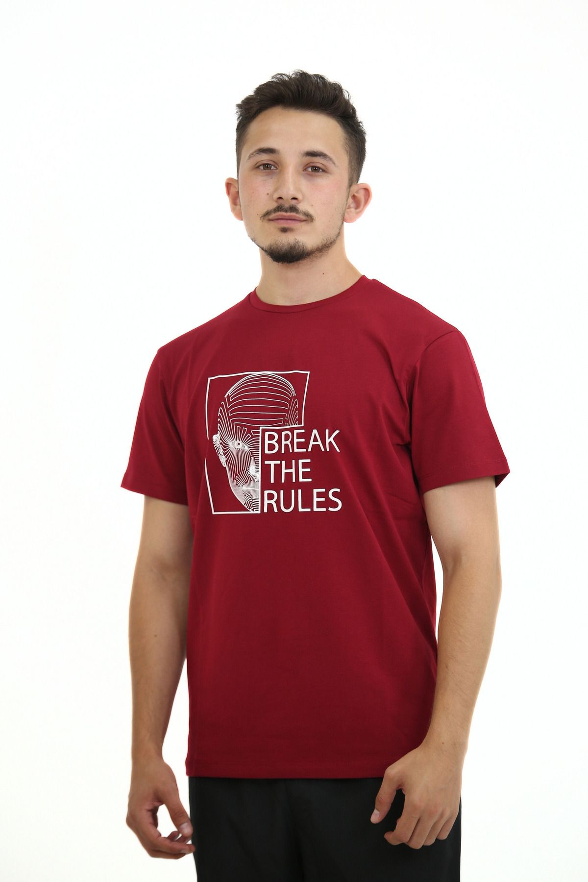 Lorenzo Mazzoli T-shirt Premium Kalite, Comfort Fit, Modern Baskılı Düz Renk Tişört