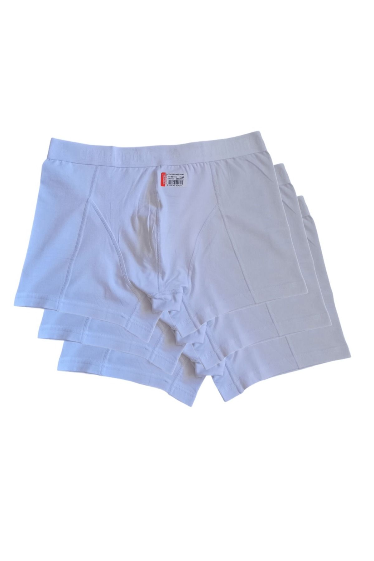 balkonda Boxer pamuklu cotton modal 3'lü ekonomik paket beyaz slim fit ekstra esnek CBK2-1