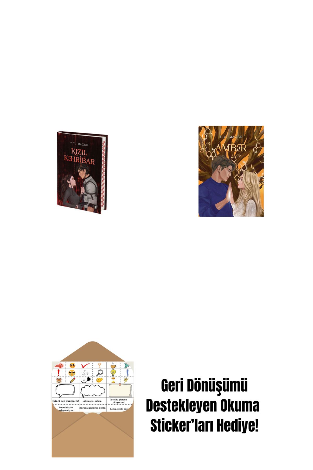 Artemis Yayınları Kızıl Kehribar + Amber + Okuma Sticker'ları