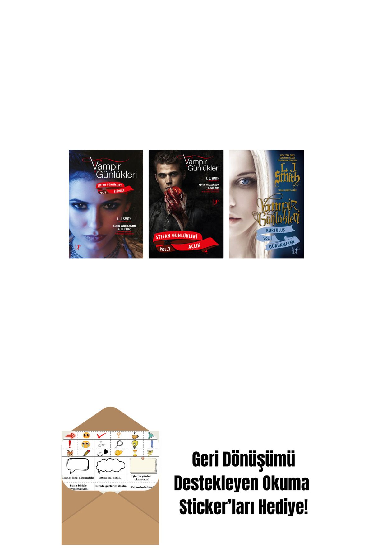 Artemis Yayınları L. J. Smith 3 Kitap Set + Okuma Sticker'ları