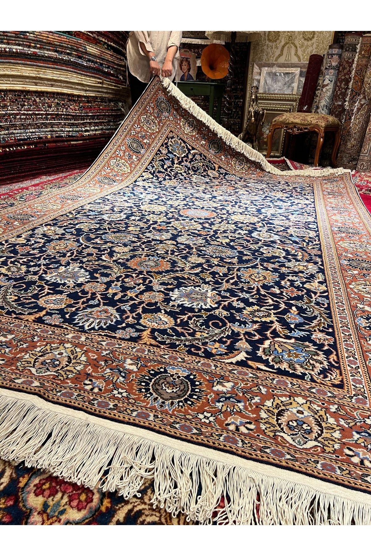 RD RAMAZAN DAĞ EL HALI SANATI El Dokuma Kayseri Karslıoğlu Dokuması Birinci Sınıf Kalitesi Muhteşem Bir Eser Ebat 300x200