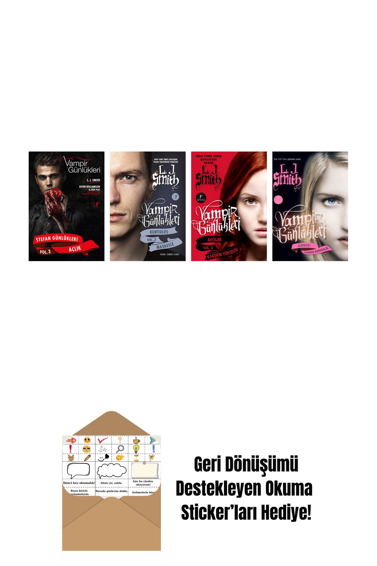 Artemis Yayınları L. J. Smith 4 Kitap Set + Okuma Sticker'ları
