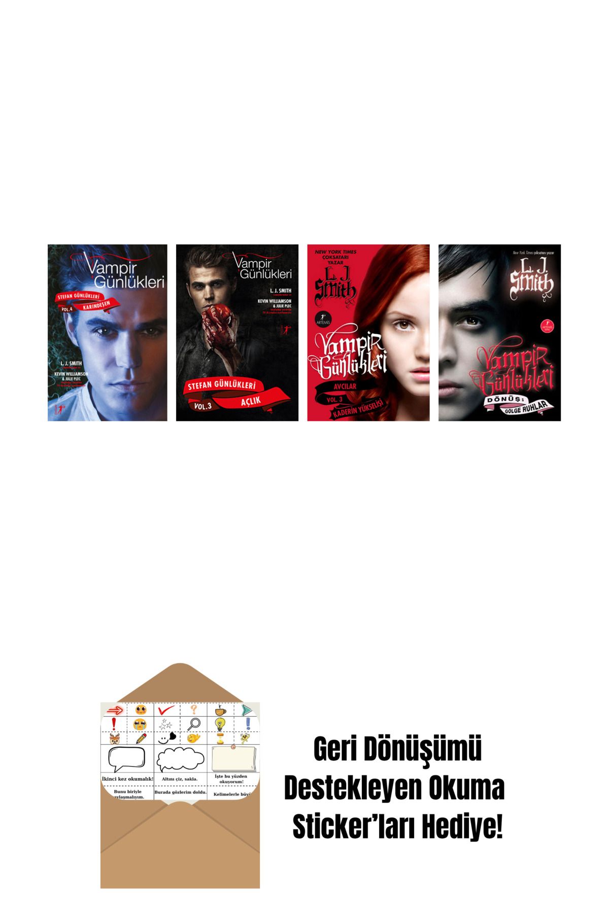 Artemis Yayınları L. J. Smith 4 Kitap Set + Okuma Sticker'ları