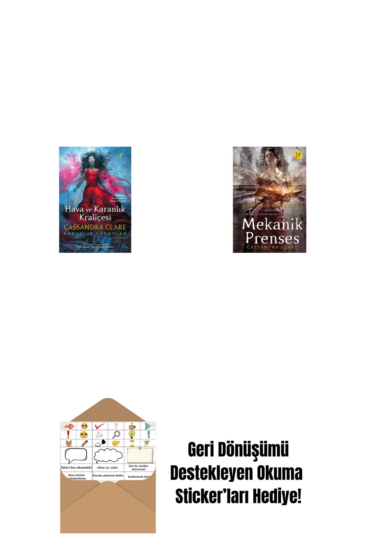 Artemis Yayınları Hava ve Karanlık Kraliçesi (Ciltli) + Mekanik Prenses (Ciltli) + Okuma Sticker'ları