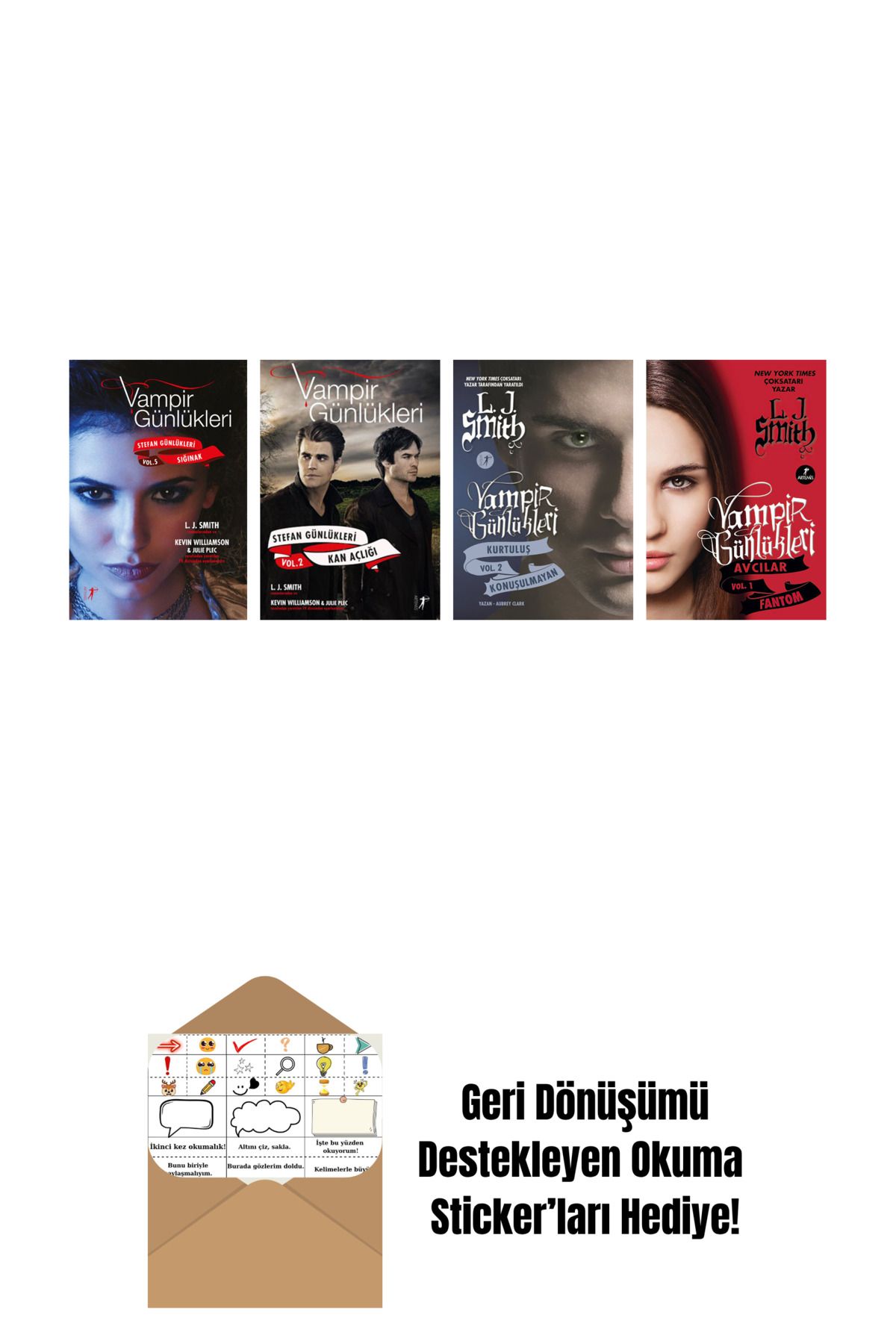 Artemis Yayınları L. J. Smith 4 Kitap Set + Okuma Sticker'ları