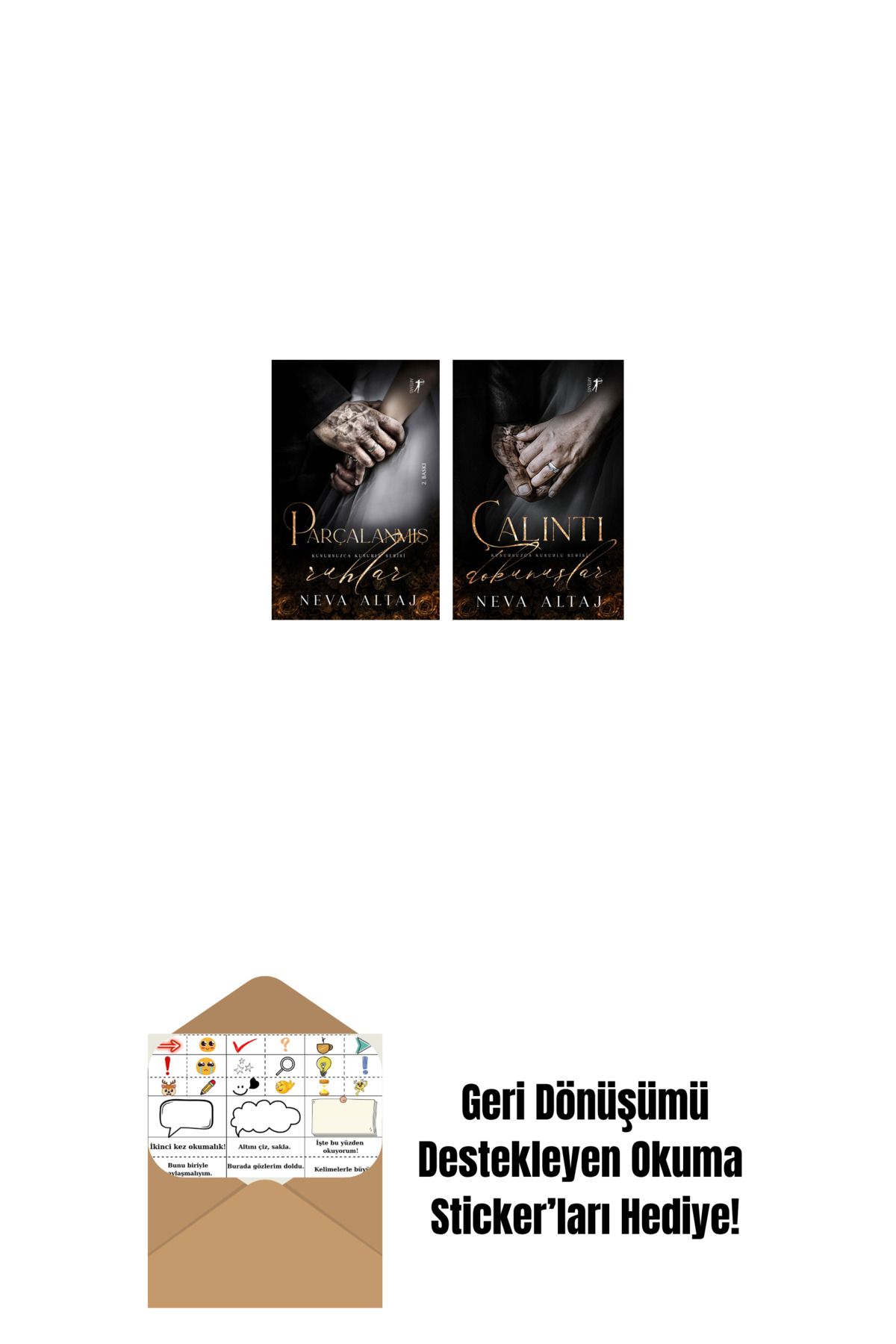 Artemis Yayınları Parçalanmış Ruhlar + Çalıntı Dokunuşlar + Okuma Sticker'ları