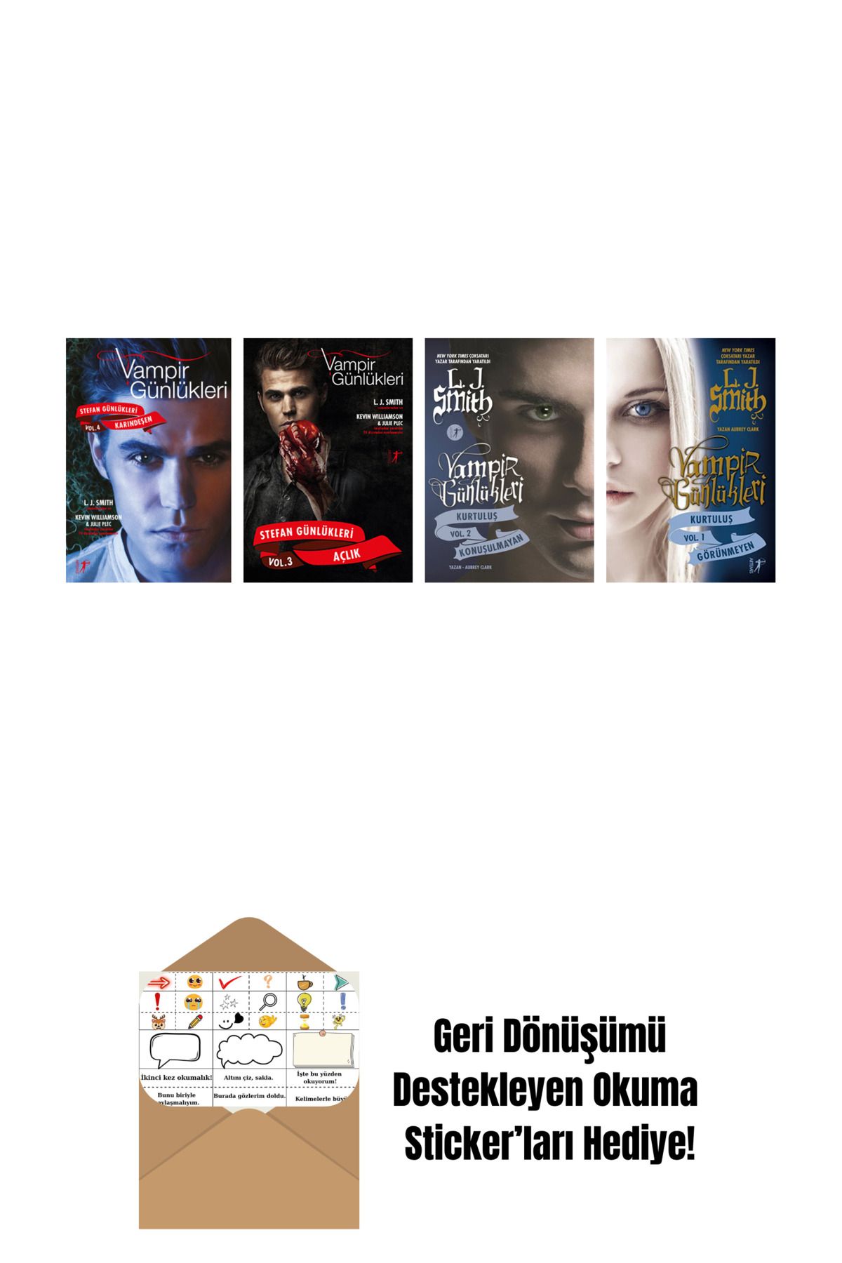 Artemis Yayınları L. J. Smith 4 Kitap Set + Okuma Sticker'ları
