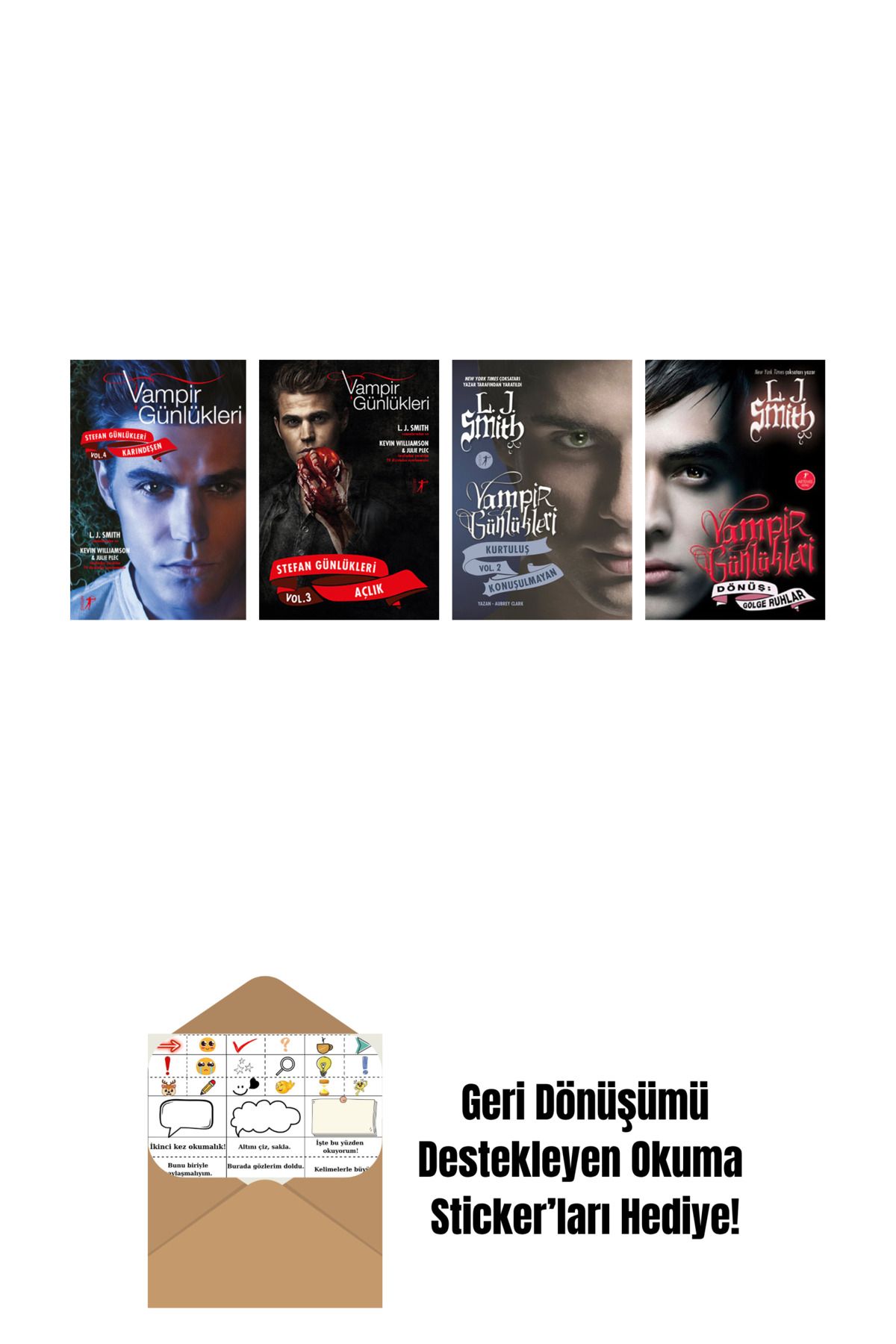 Artemis Yayınları L. J. Smith 4 Kitap Set + Okuma Sticker'ları