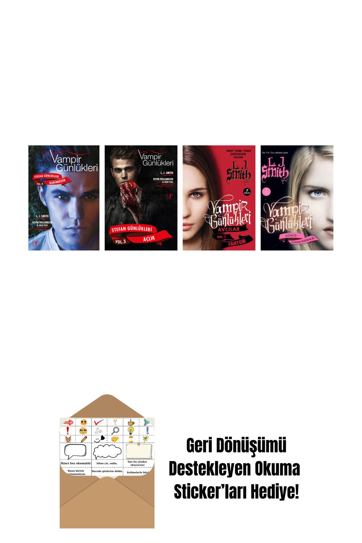 Artemis Yayınları L. J. Smith 4 Kitap Set + Okuma Sticker'ları