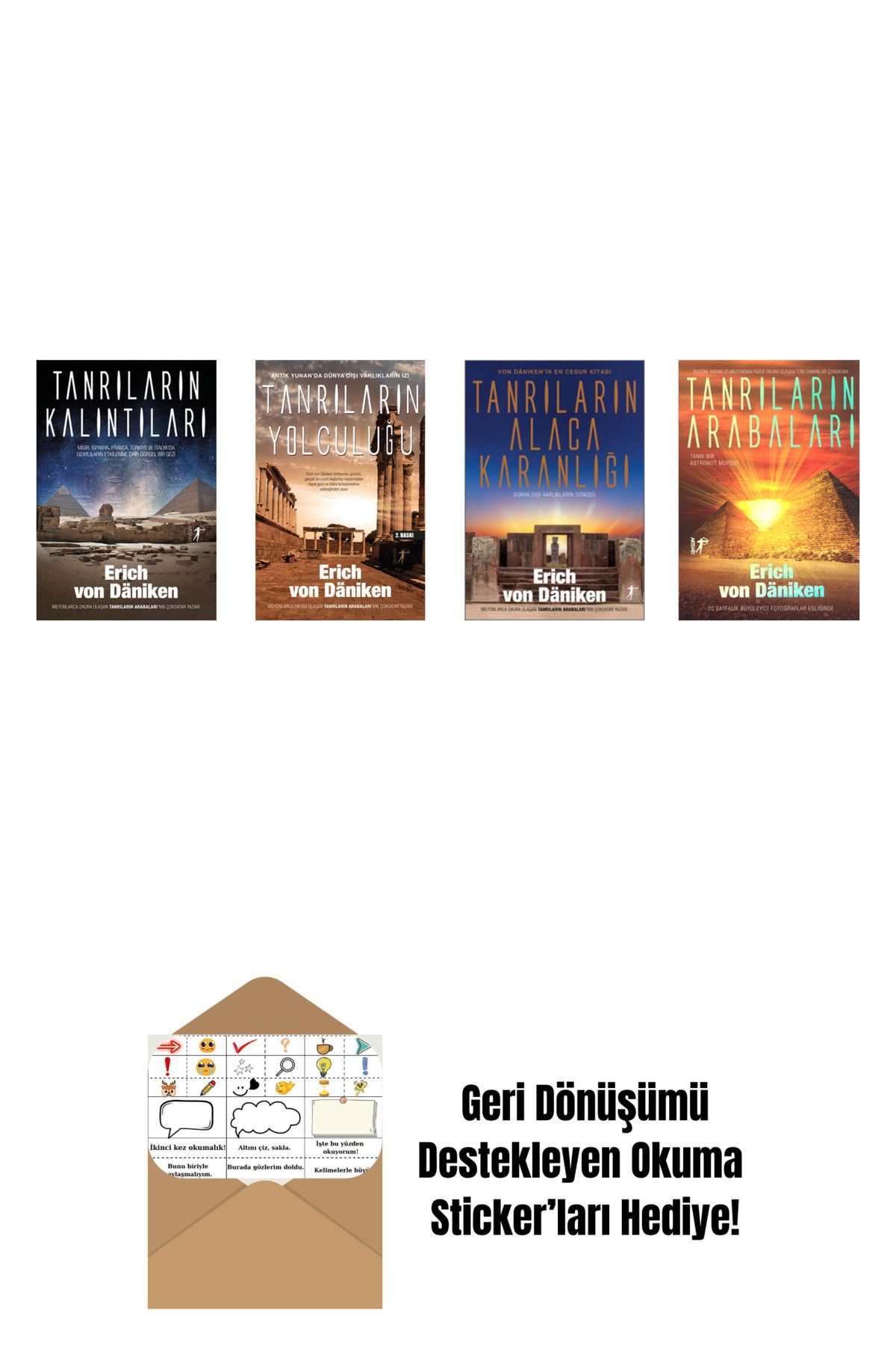 Artemis Yayınları Erich Von Daniken 4 Kitap Set + Okuma Sticker'ları