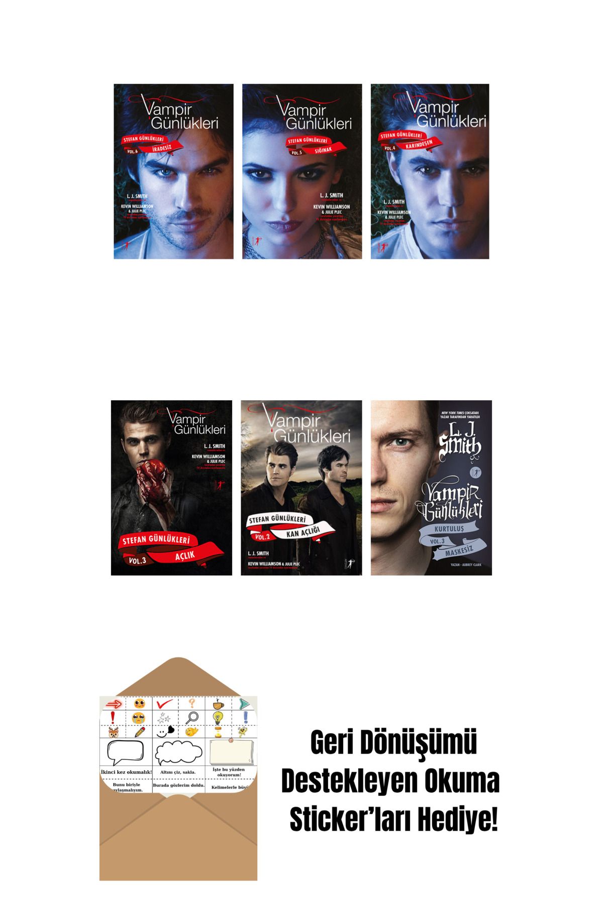 Artemis Yayınları L. J. Smith 6 Kitap Set + Okuma Sticker'ları