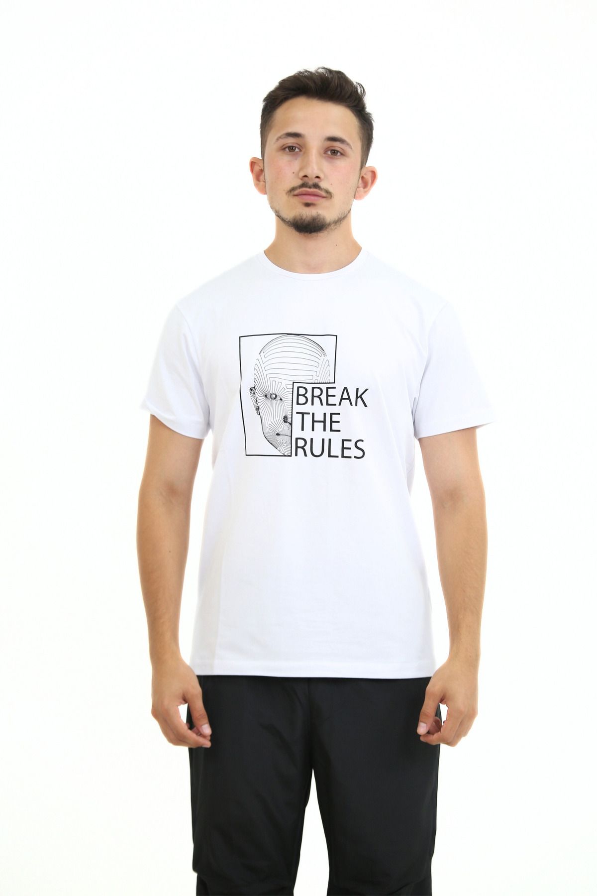 Lorenzo Mazzoli T-shirt Premium Kalite, Comfort Fit, Modern Baskılı Düz Renk Tişört