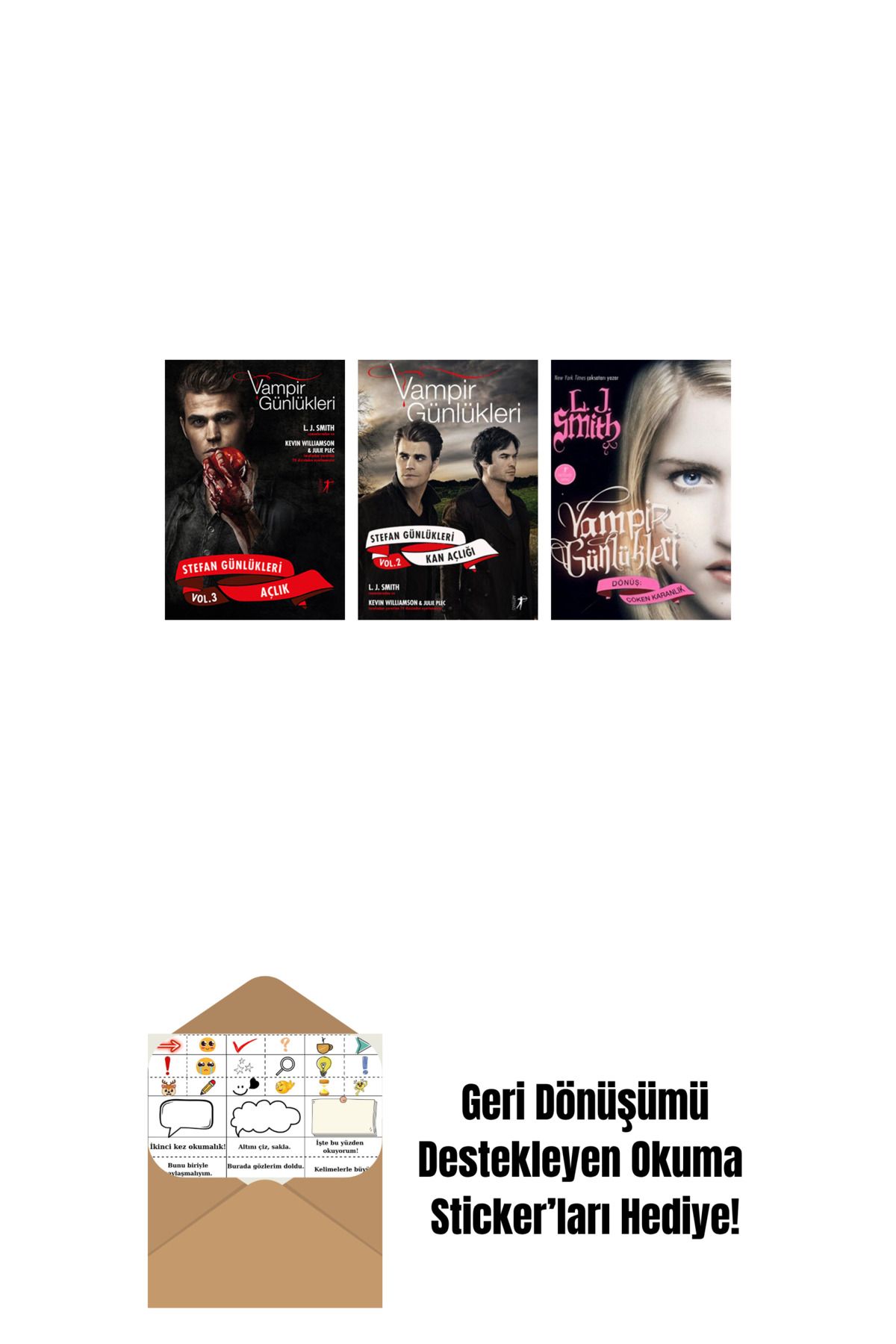 Artemis Yayınları L. J. Smith 3 Kitap Set + Okuma Sticker'ları