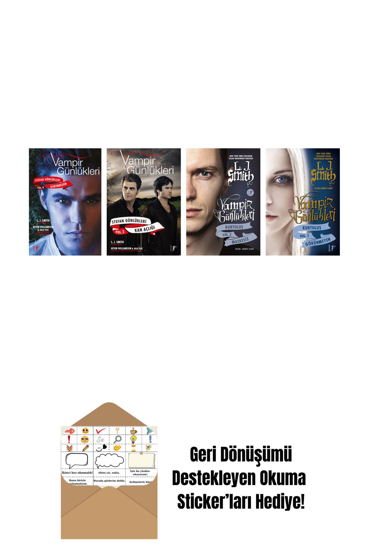 Artemis Yayınları L. J. Smith 4 Kitap Set + Okuma Sticker'ları