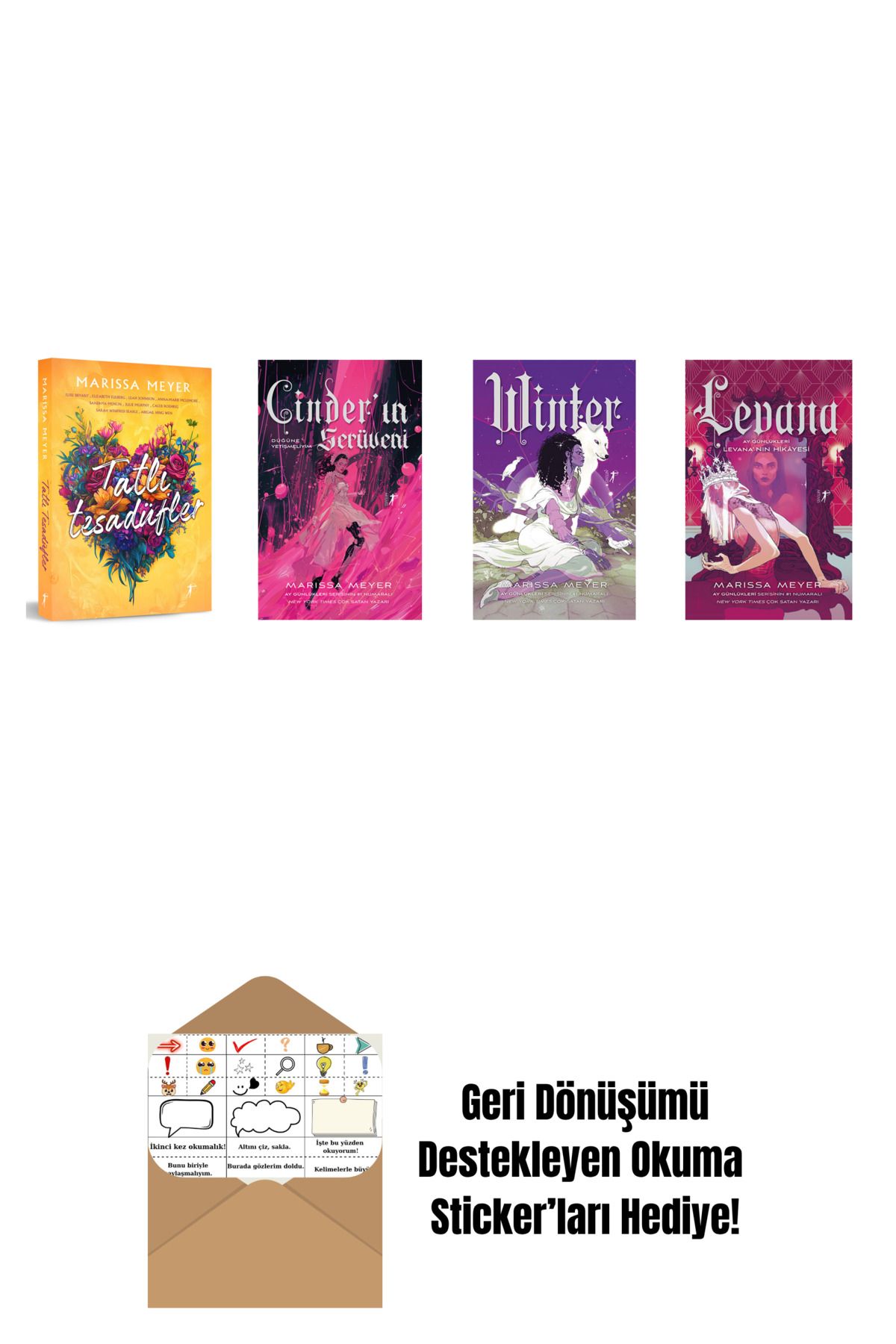 Artemis Yayınları Marissa Meyer 4 Kitap Set + Okuma Sticker'ları