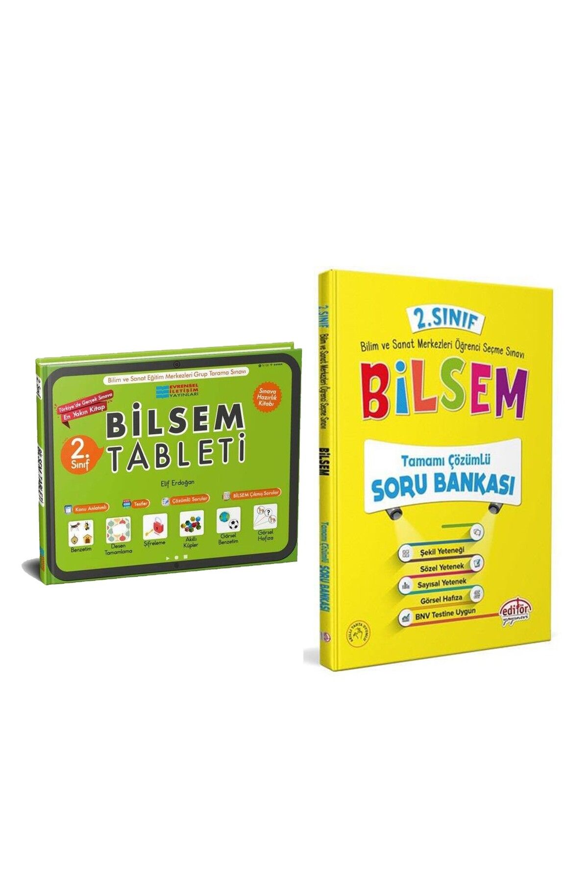 Ankara Kitap Merkezi Evrensel İletişim 2.Sınıf Bilsem Tablet ve Editör Soru Bankası Seti 2 Kitap