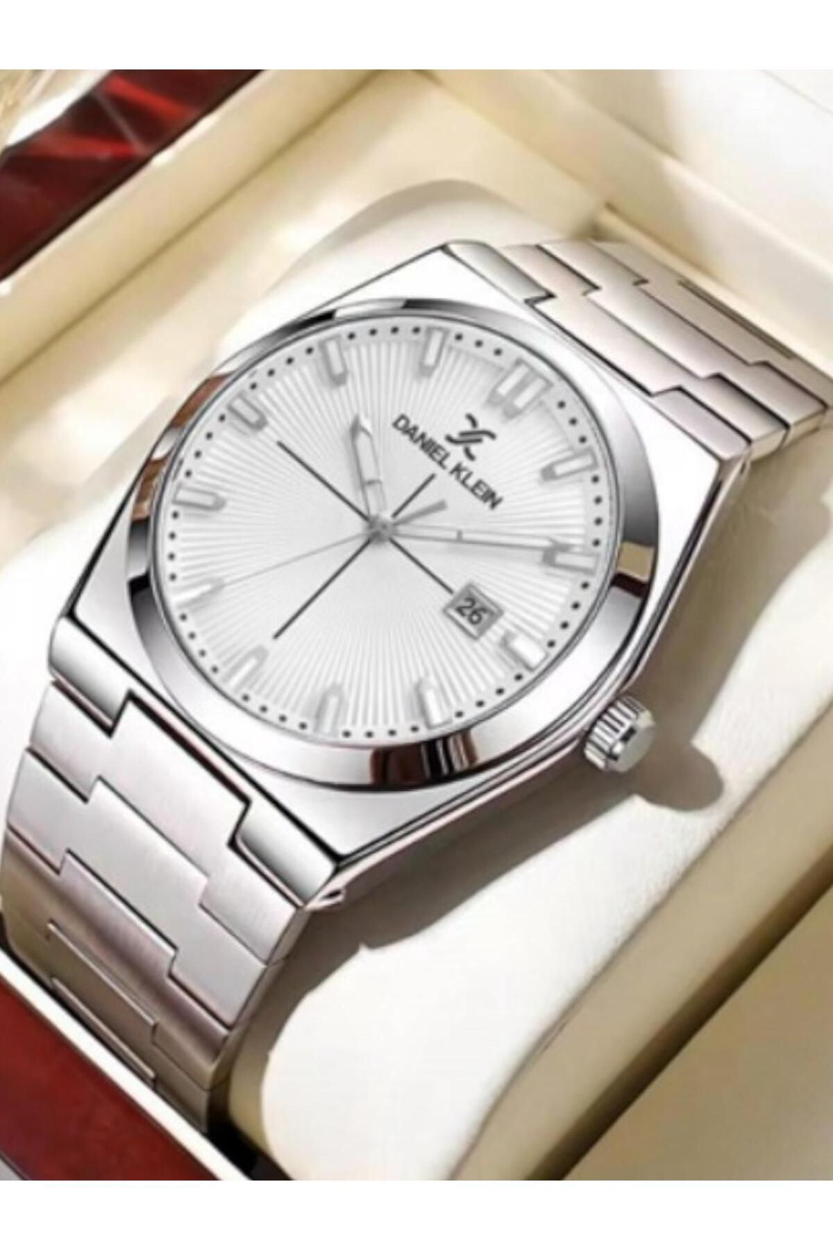 Daniel Klein Erkek Saat – Orijinal – Gümüş Renk – Su Geçirmez – Garantili – Bileklikli – Hediye DKL00510.1.10