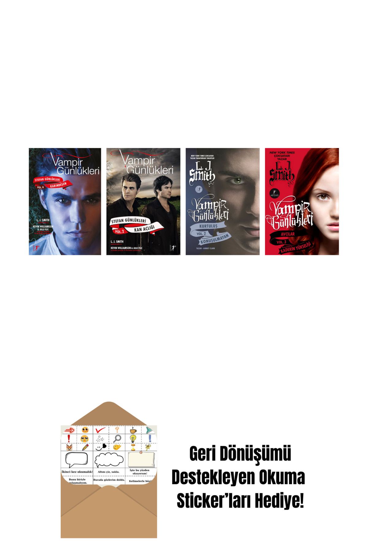 Artemis Yayınları L. J. Smith 4 Kitap Set + Okuma Sticker'ları