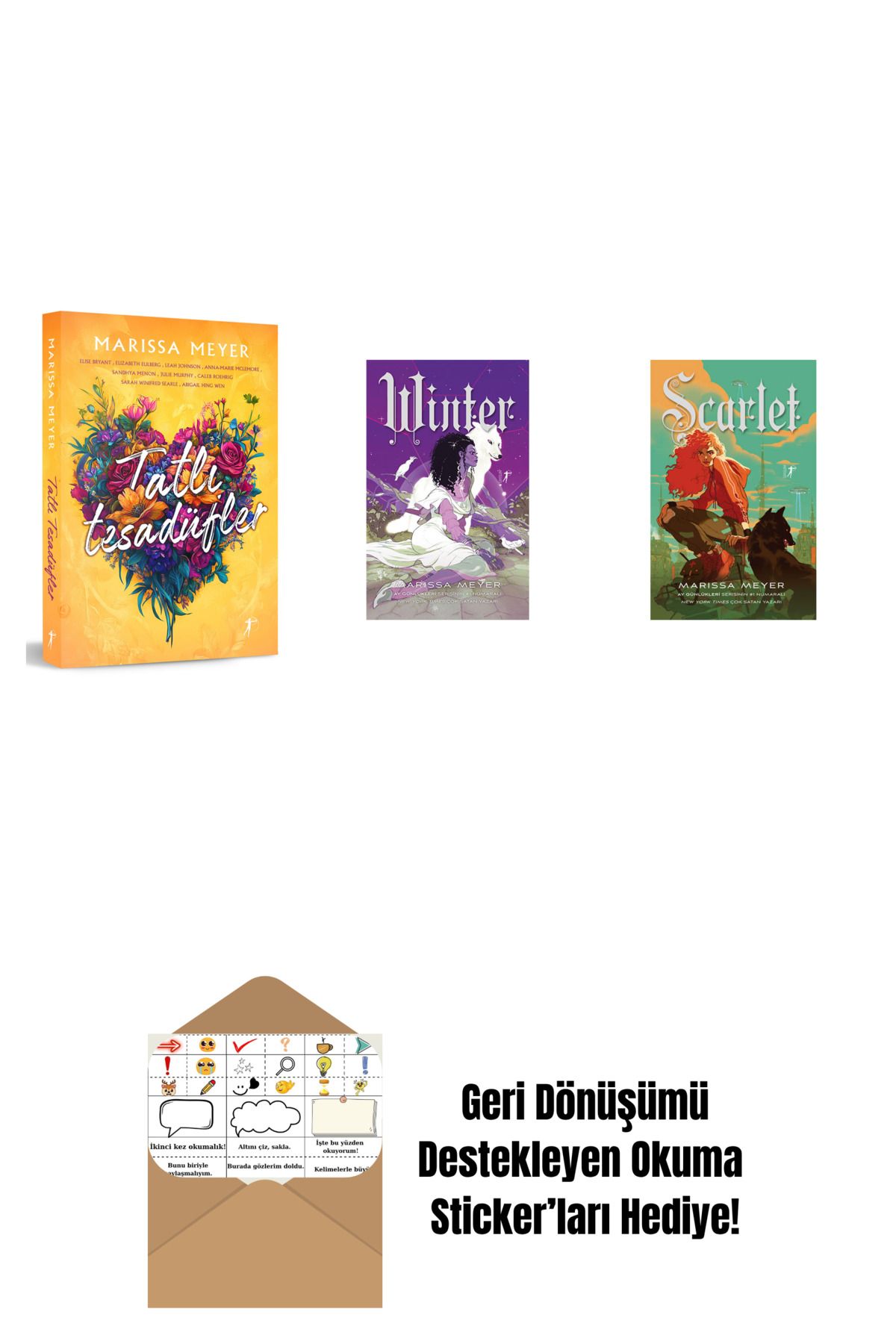 Artemis Yayınları Marissa Meyer 3 Kitap Set + Okuma Sticker'ları