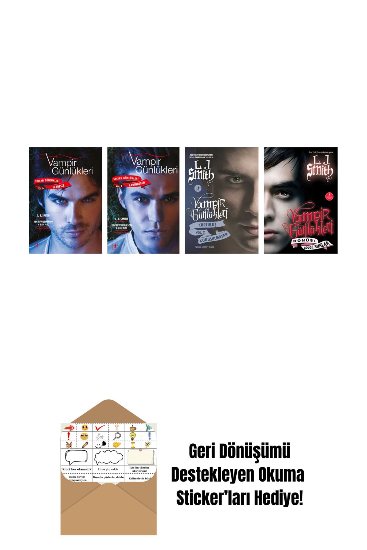 Artemis Yayınları L. J. Smith 4 Kitap Set + Okuma Sticker'ları