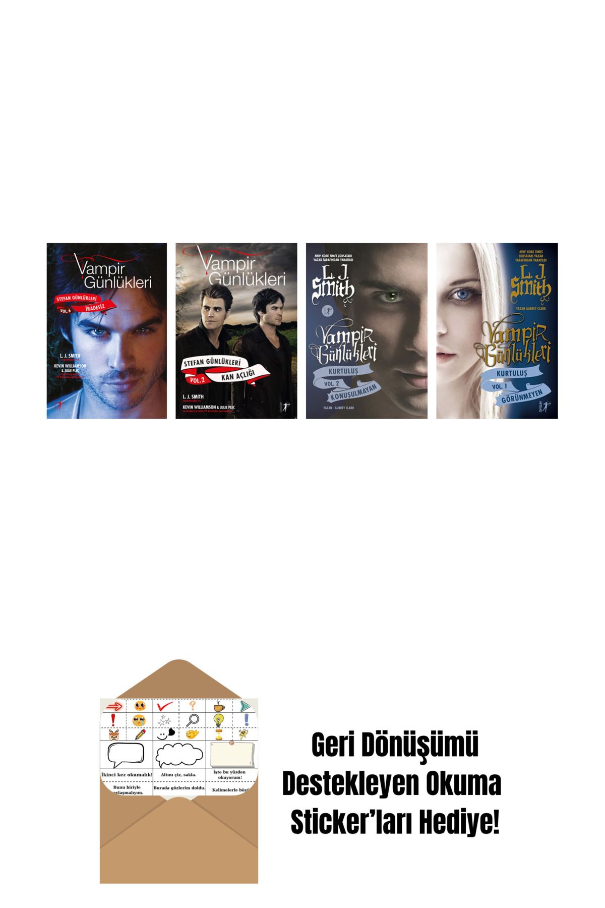 Artemis Yayınları L. J. Smith 4 Kitap Set + Okuma Sticker'ları