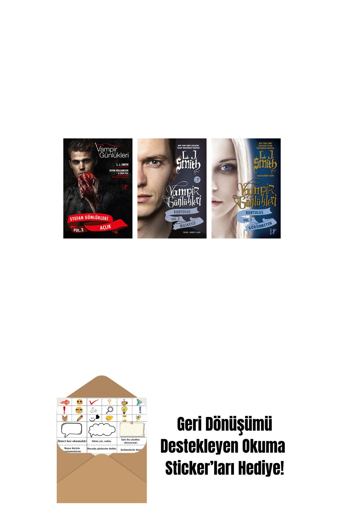 Artemis Yayınları L. J. Smith 3 Kitap Set + Okuma Sticker'ları