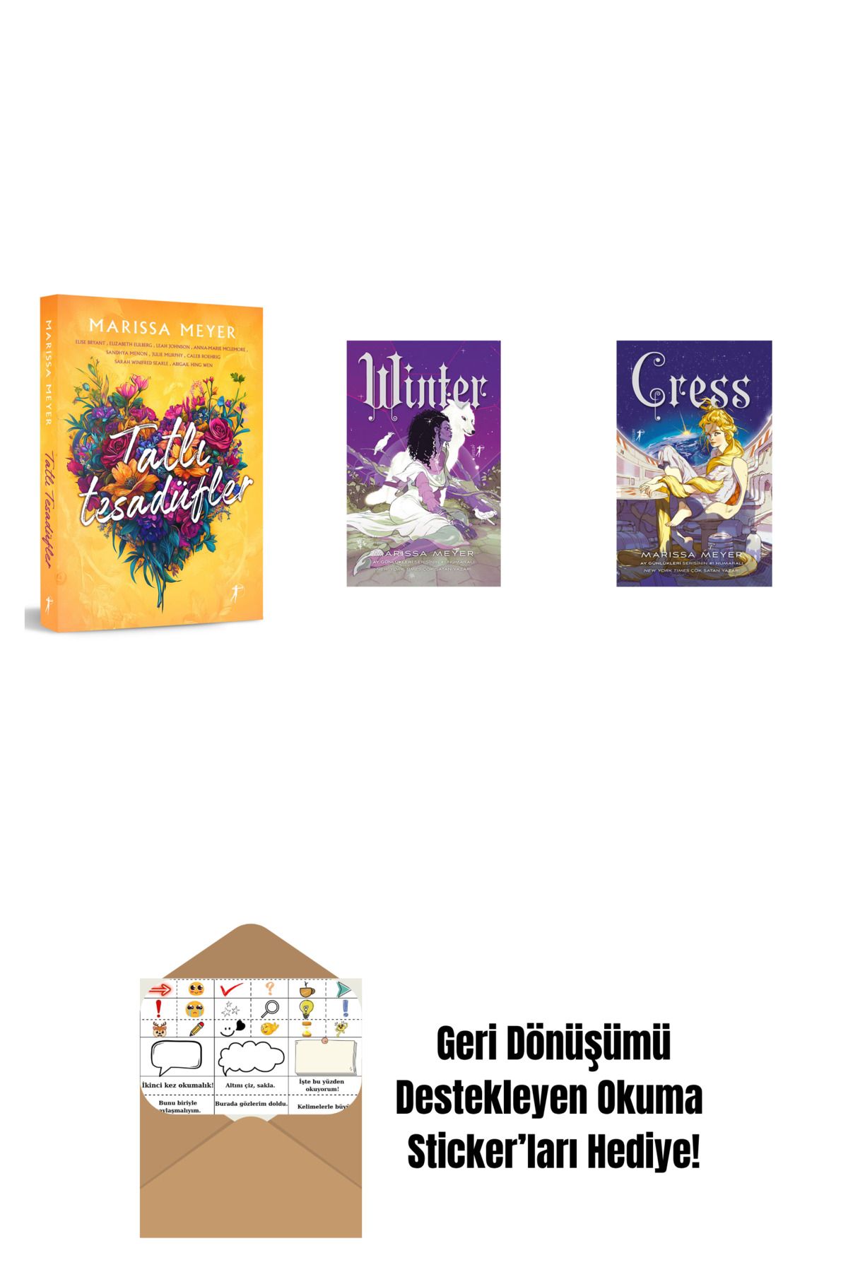 Artemis Yayınları Marissa Meyer 3 Kitap Set + Okuma Sticker'ları