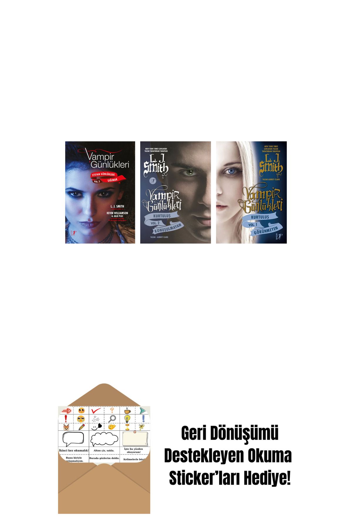 Artemis Yayınları L. J. Smith 3 Kitap Set + Okuma Sticker'ları