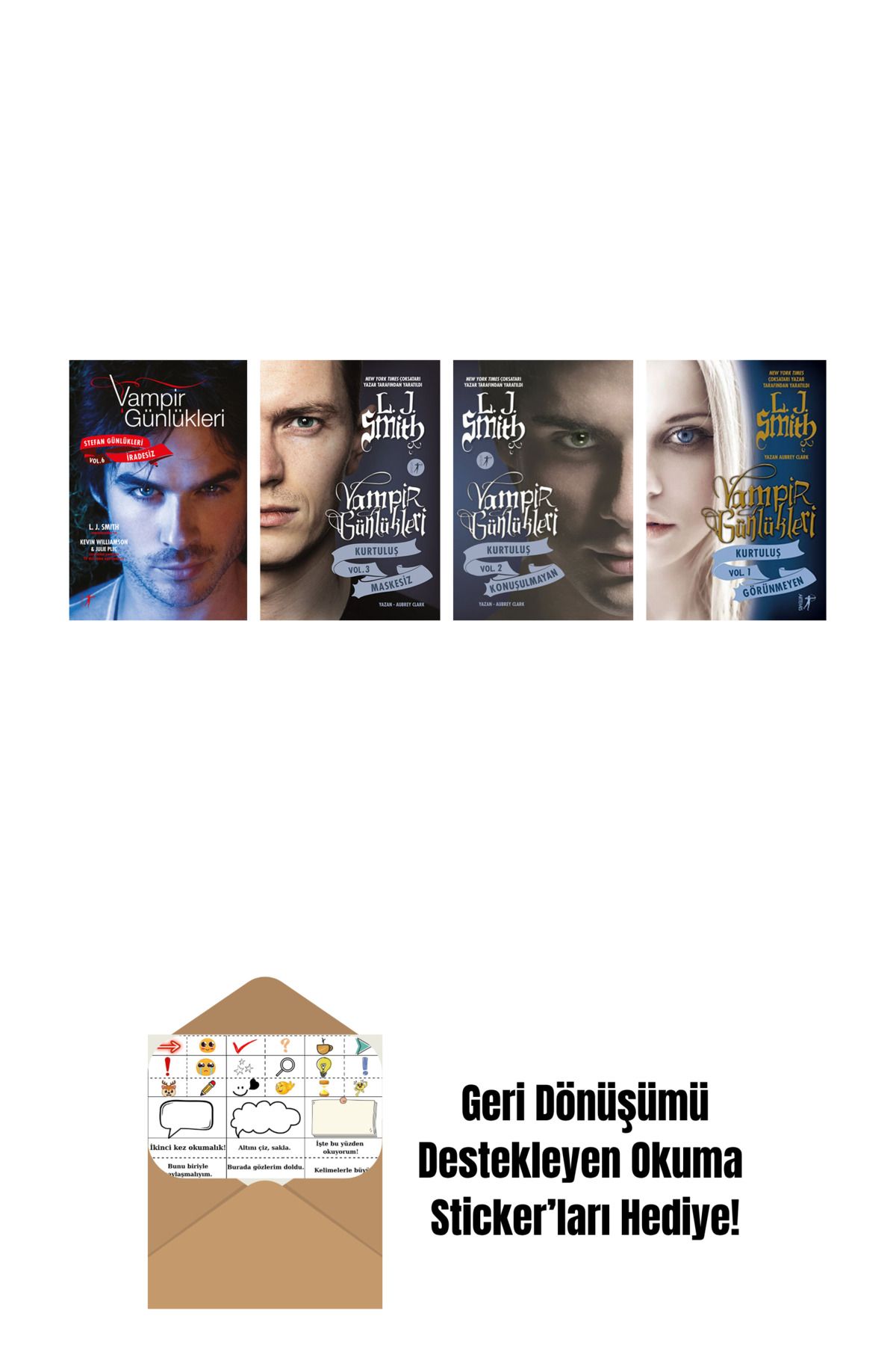 Artemis Yayınları L. J. Smith 4 Kitap Set + Okuma Sticker'ları