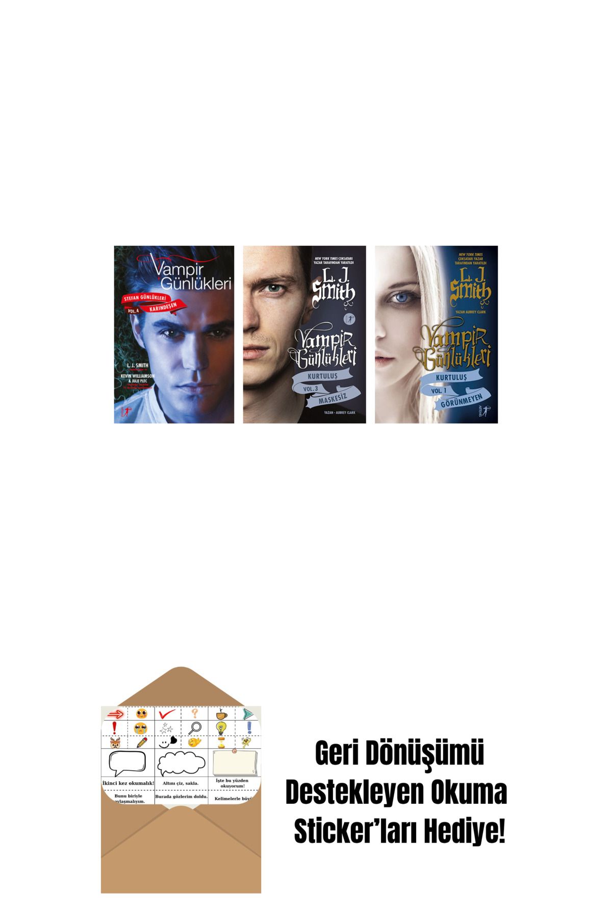 Artemis Yayınları L. J. Smith 3 Kitap Set + Okuma Sticker'ları
