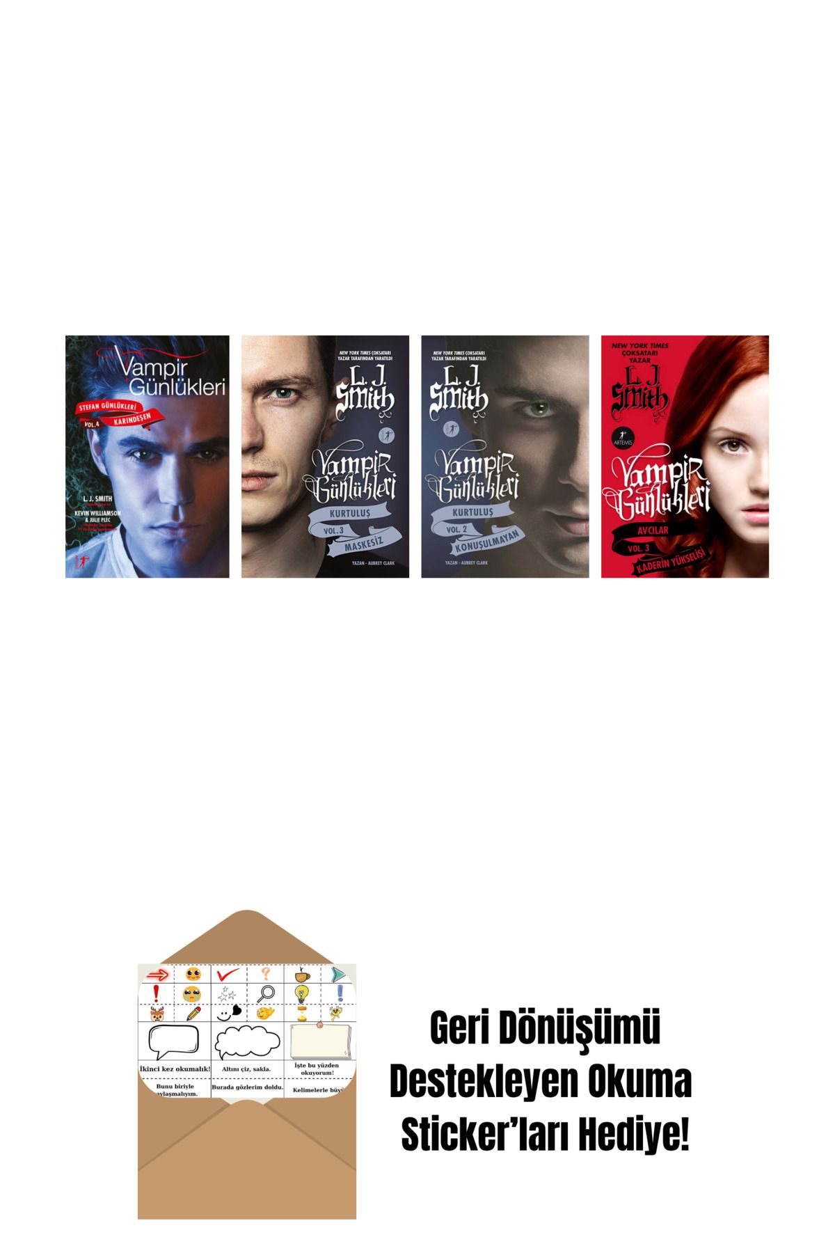 Artemis Yayınları L. J. Smith 4 Kitap Set + Okuma Sticker'ları