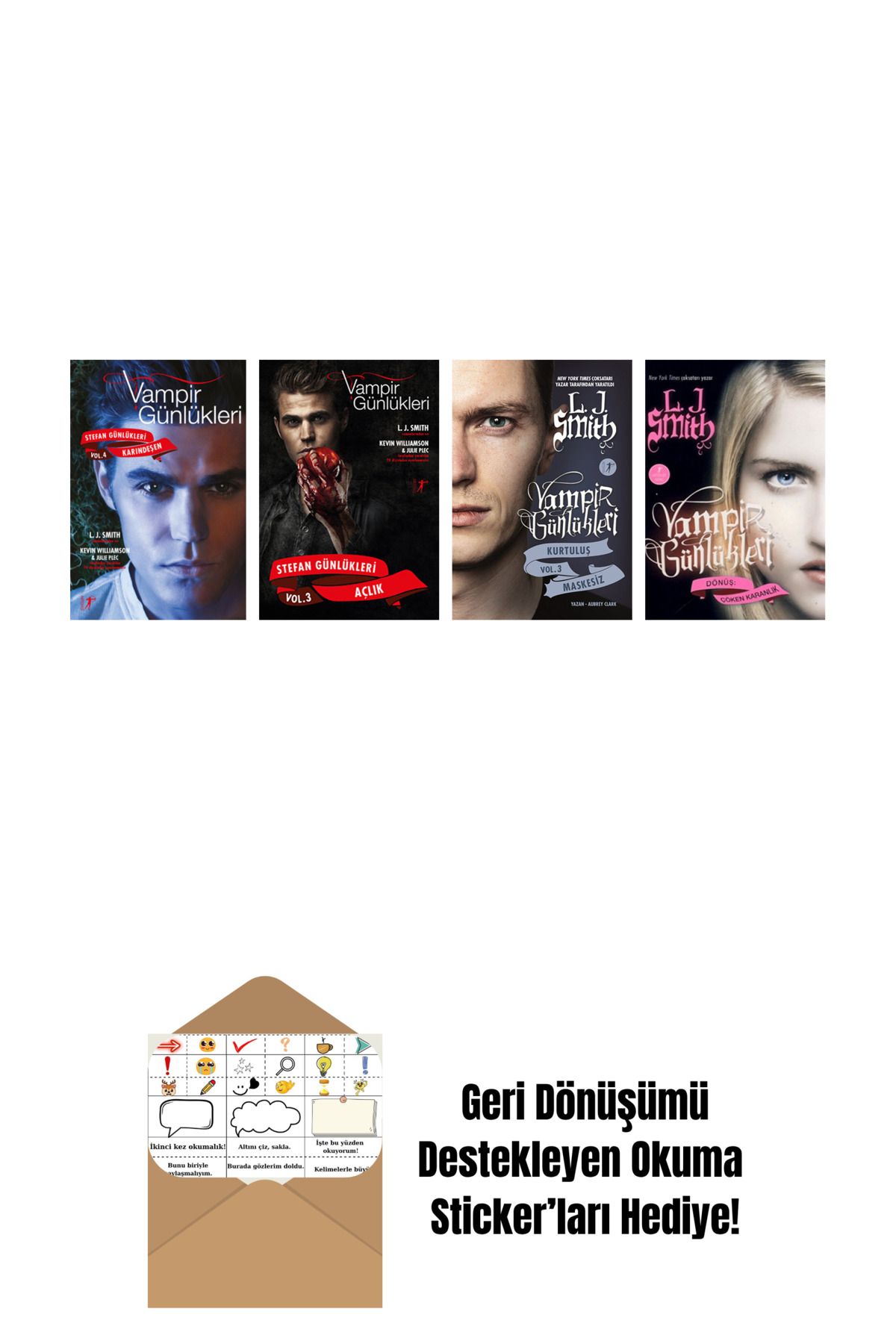 Artemis Yayınları L. J. Smith 4 Kitap Set + Okuma Sticker'ları
