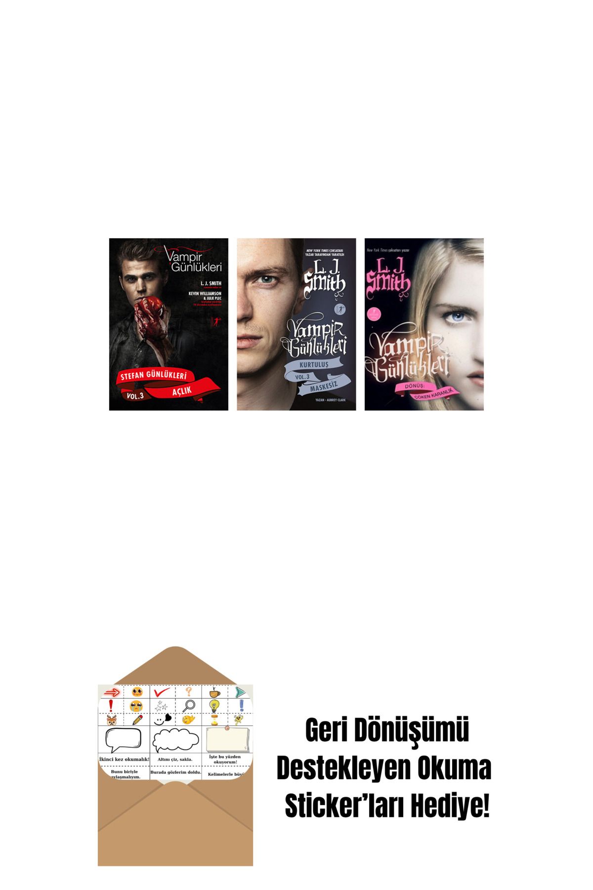 Artemis Yayınları L. J. Smith 3 Kitap Set + Okuma Sticker'ları