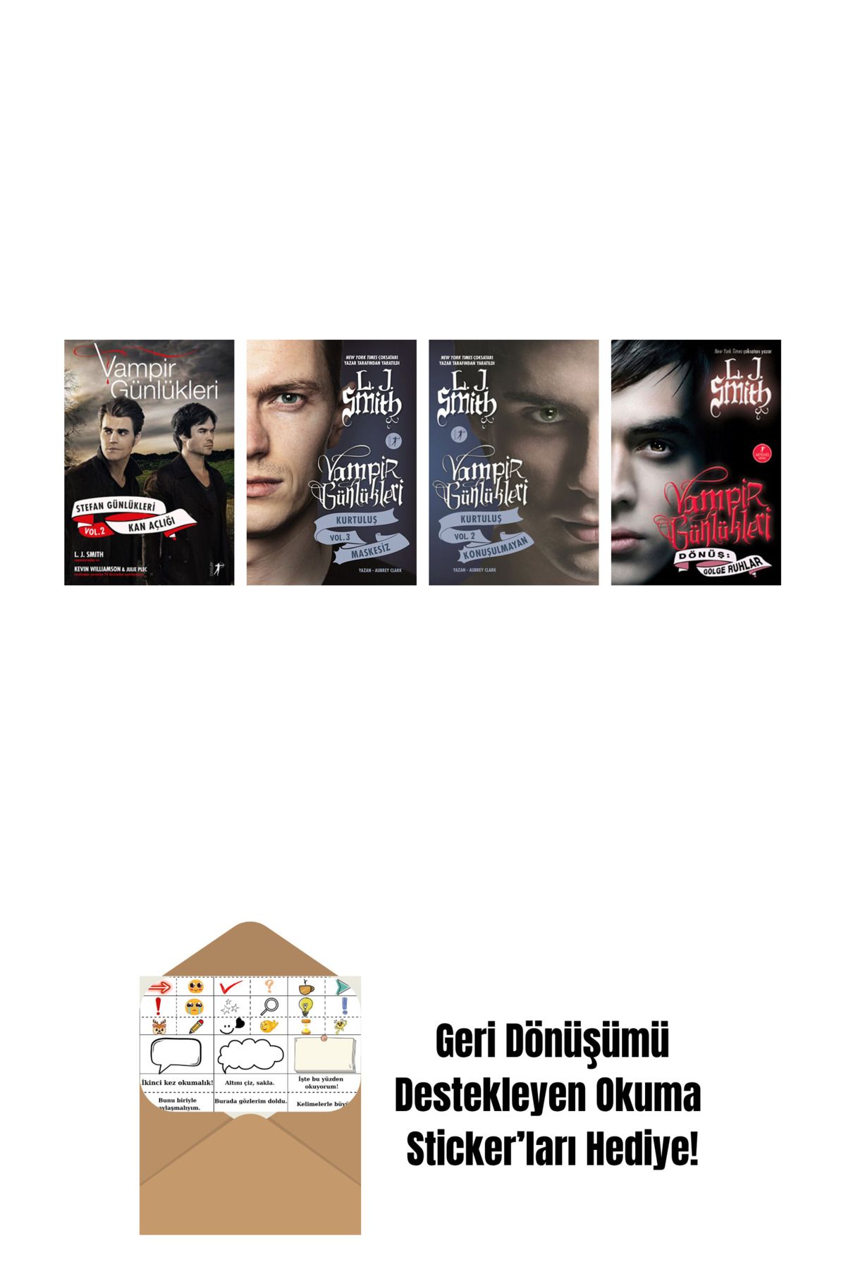 Artemis Yayınları L. J. Smith 4 Kitap Set + Okuma Sticker'ları