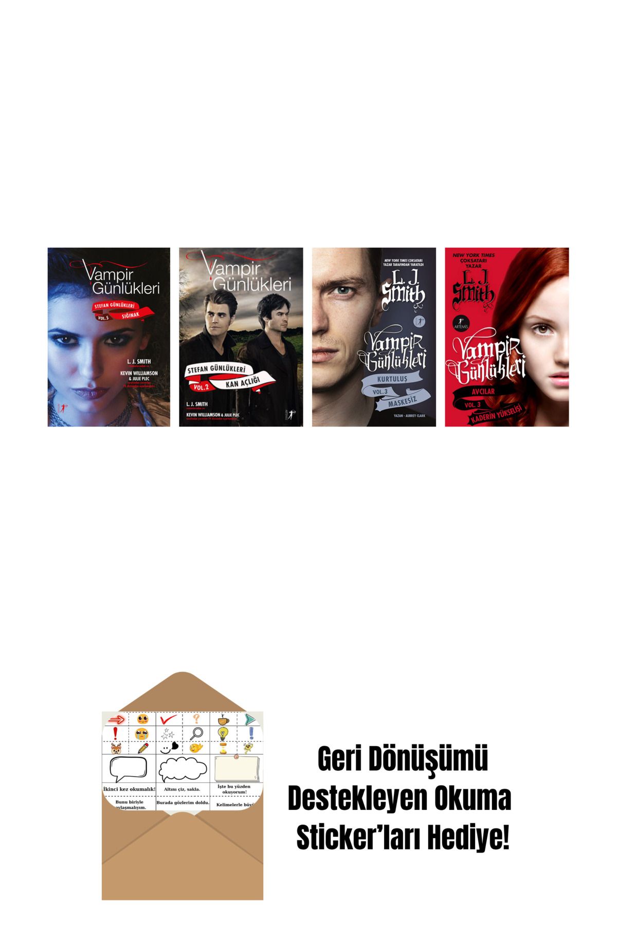 Artemis Yayınları L. J. Smith 4 Kitap Set + Okuma Sticker'ları