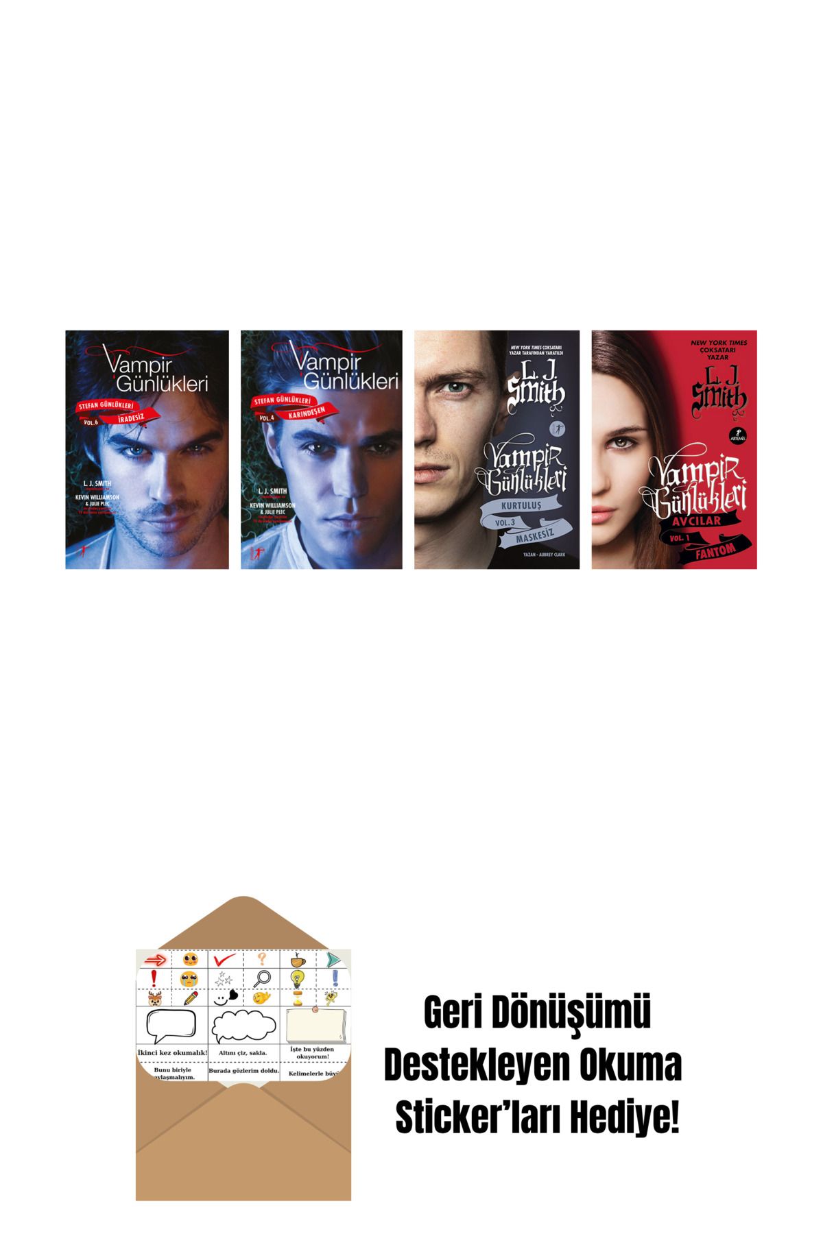 Artemis Yayınları L. J. Smith 4 Kitap Set + Okuma Sticker'ları
