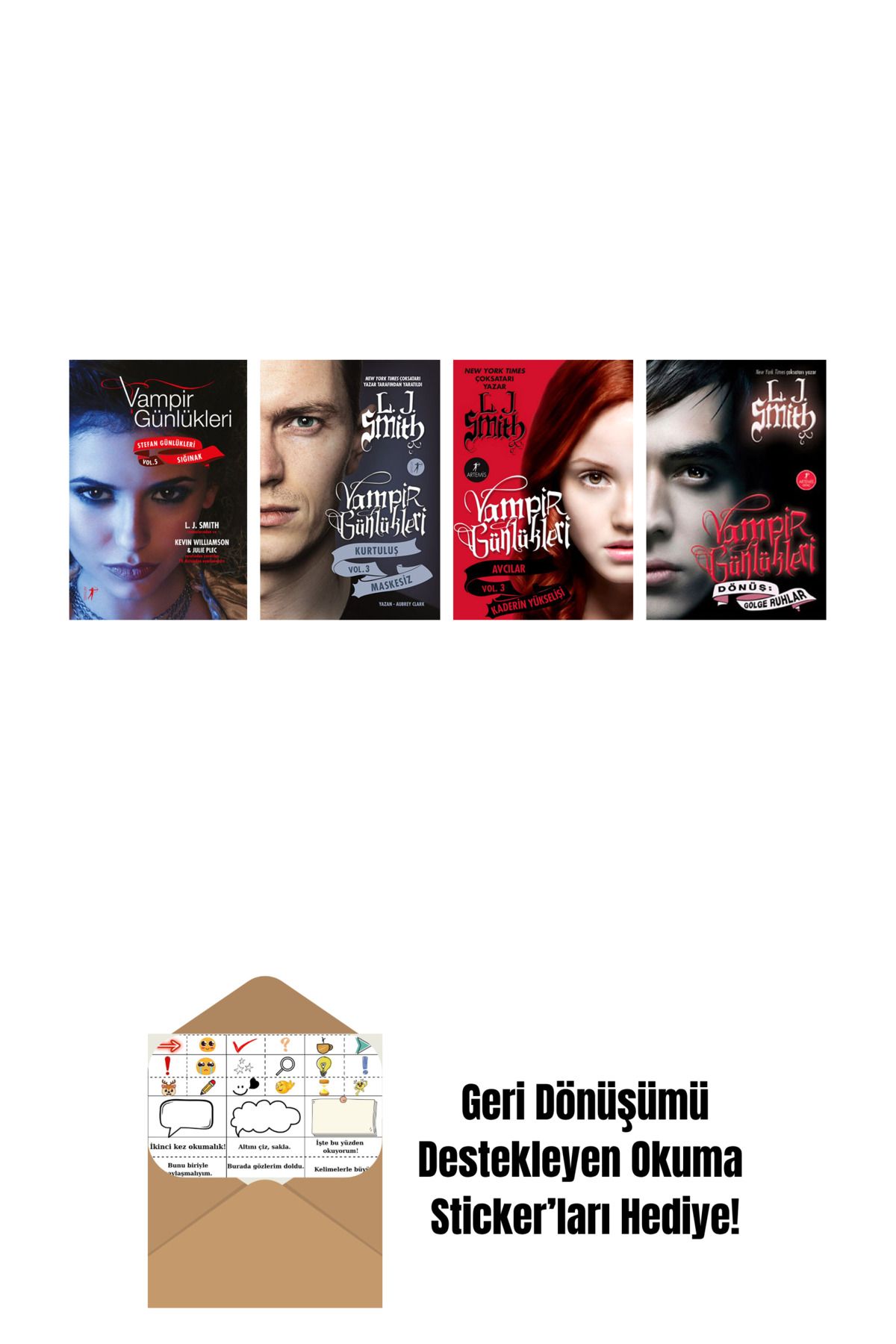Artemis Yayınları L. J. Smith 4 Kitap Set + Okuma Sticker'ları