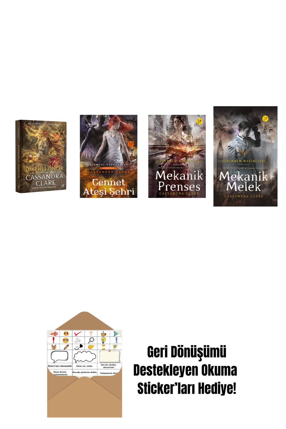 Artemis Yayınları Cassandra Clare 4 Kitap Set + Okuma Sticker'ları