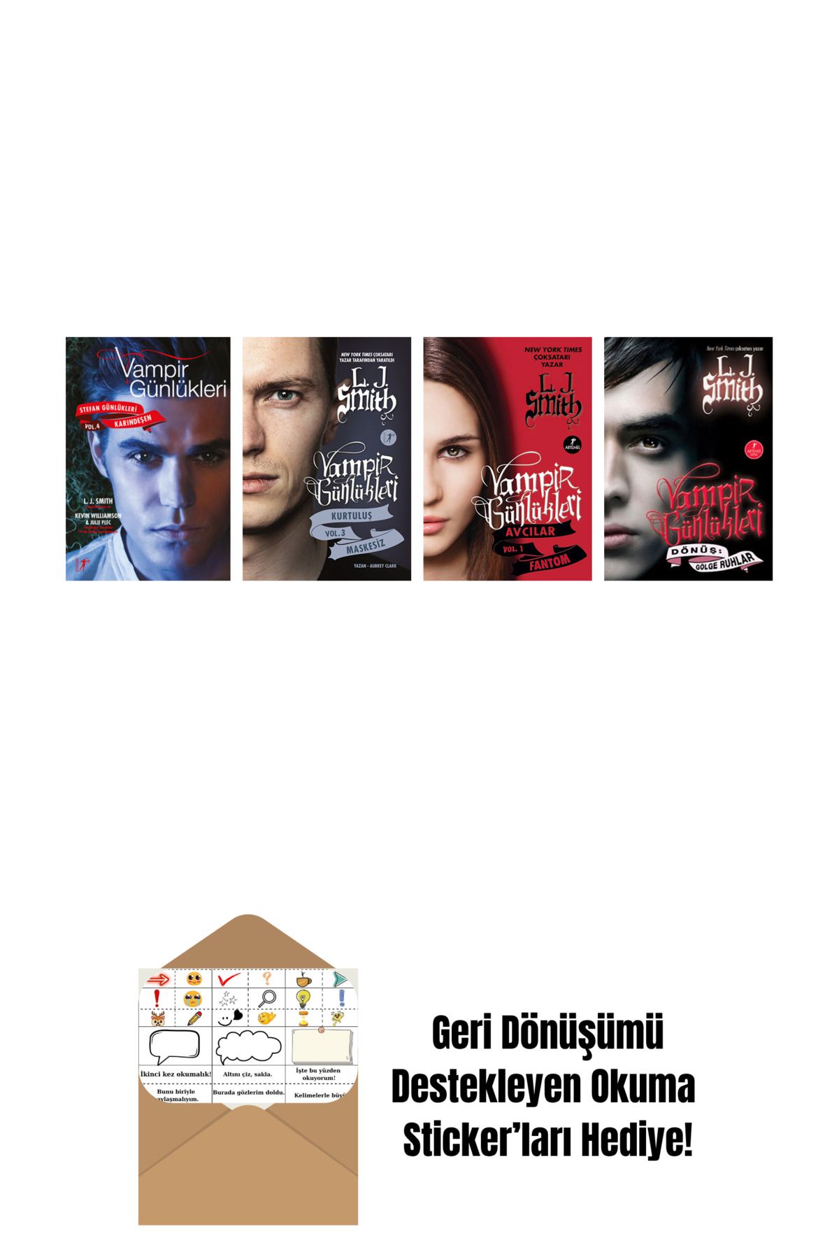 Artemis Yayınları L. J. Smith 4 Kitap Set + Okuma Sticker'ları