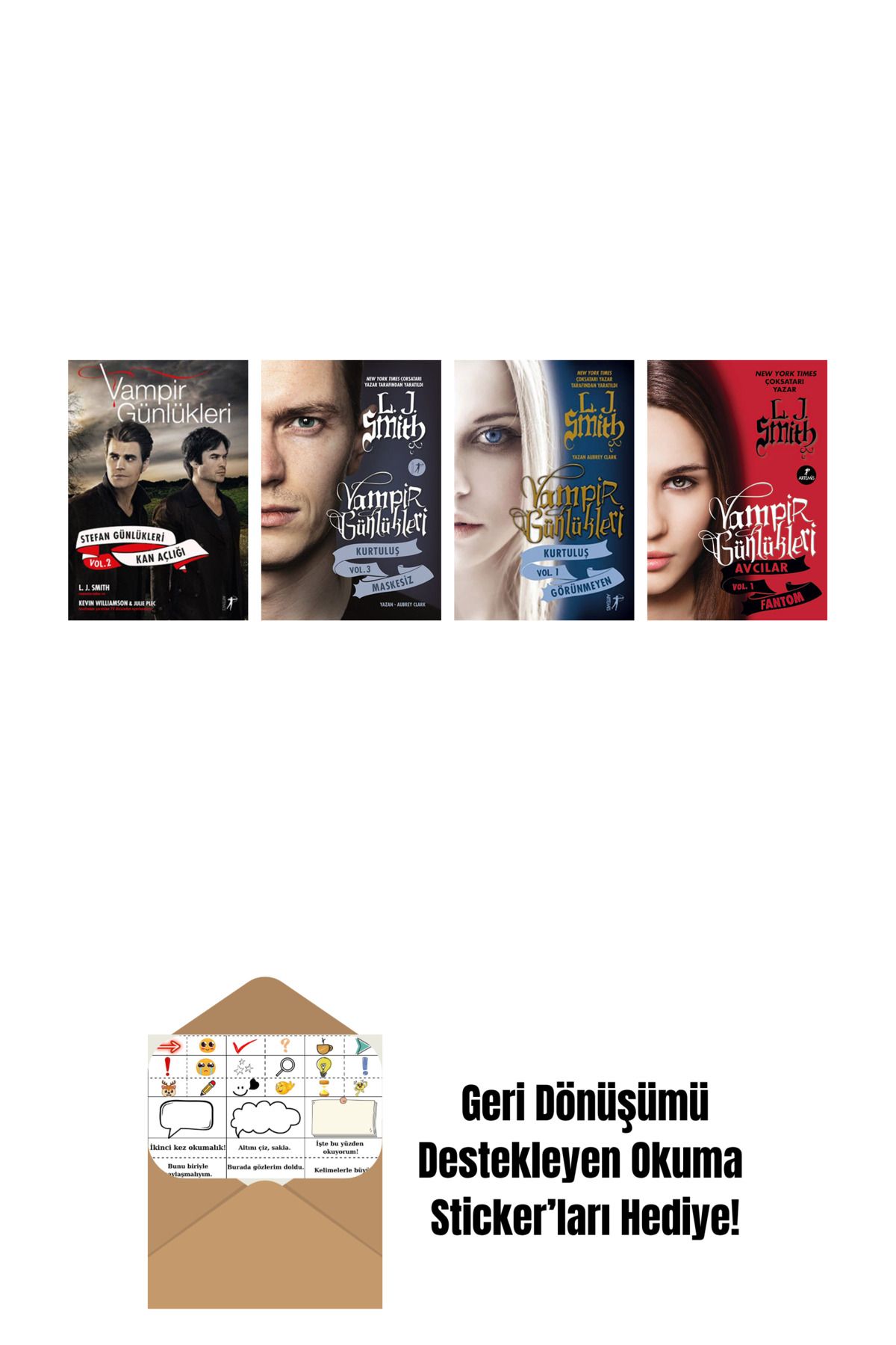 Artemis Yayınları L. J. Smith 4 Kitap Set + Okuma Sticker'ları