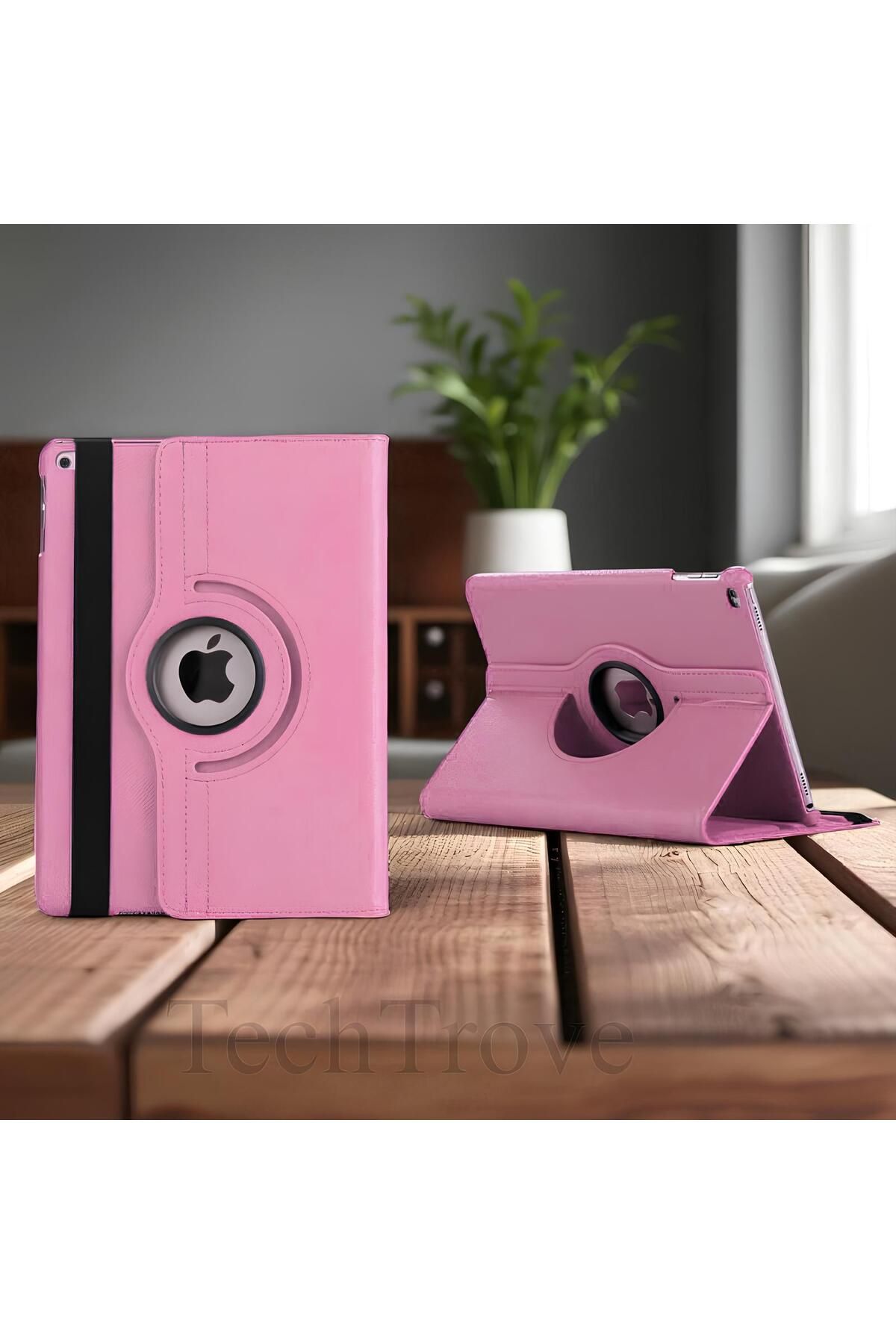 TechTrove Apple iPad 10.2 2021 (9.Nesil) Kılıf 360 Dönebilen Standlı Pu Deri Kılıf