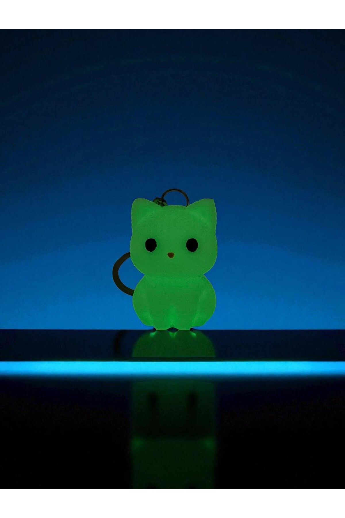 Aly-Night Glowing Cat Keychain Figure Amigurumi Style, Highlighter 3