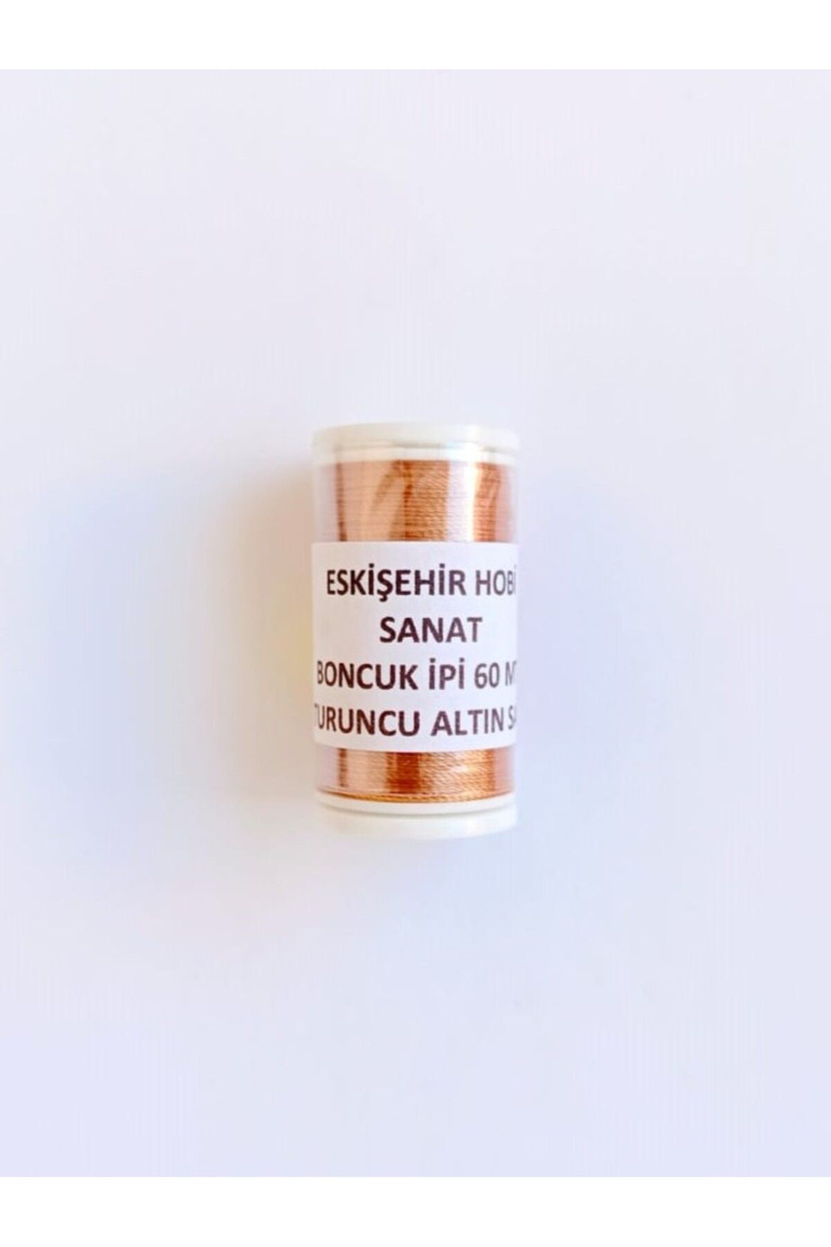 Eskişehir hobi sanat 60 Metre Turuncu Altın Sarı Renk Kum Boncuk ipi Boncuk İşleme ipi Miyuki ipi