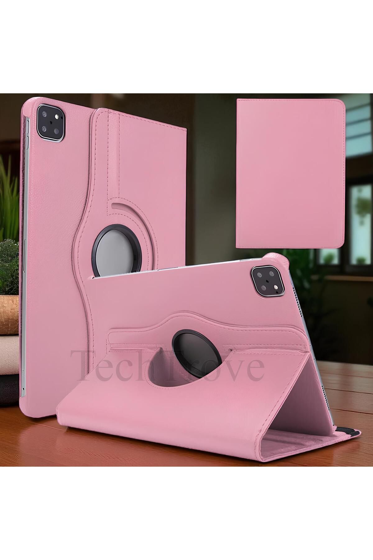 TechTrove Apple iPad Air 10.9 2022 (5.Nesil) Kılıf 360 Dönebilen Standlı Pu Deri Kılıf