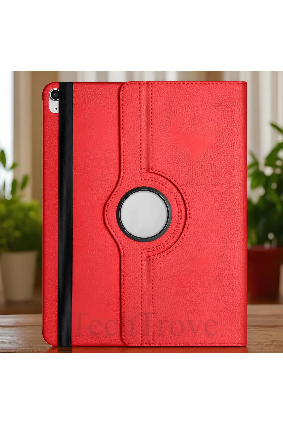 TechTrove Apple iPad Air 13 2024 Kılıf 360 Dönebilen Standlı Pu Deri Kılıf