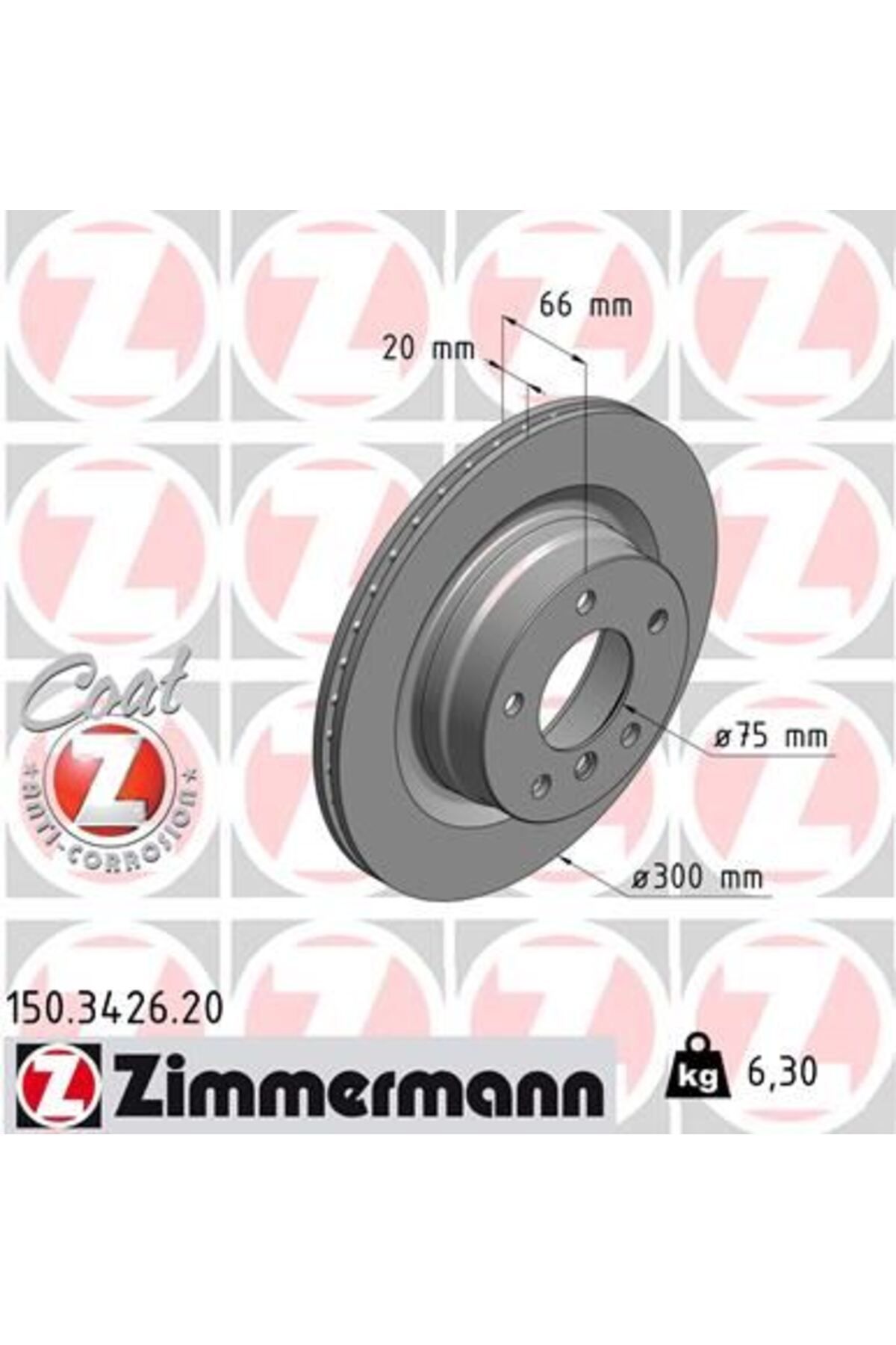 Zimmermann FREN DISKI ARKA BMW F20 F21 F22 F23 E90 E91 E92 E93 F30 F31 F32 E81 E87