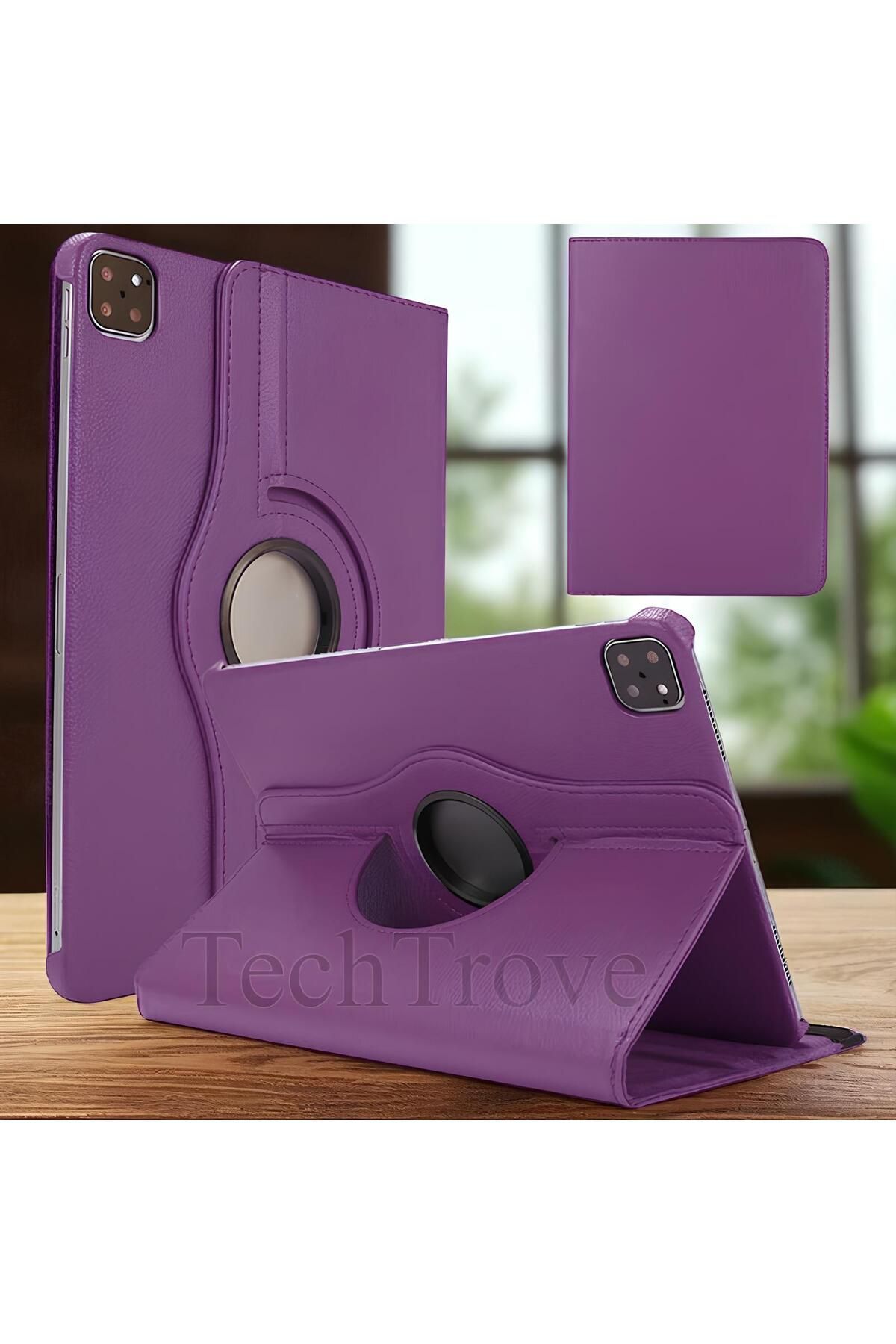 TechTrove Apple iPad Pro 11 2020 (2.Nesil) Kılıf 360 Dönebilen Standlı Pu Deri Kılıf