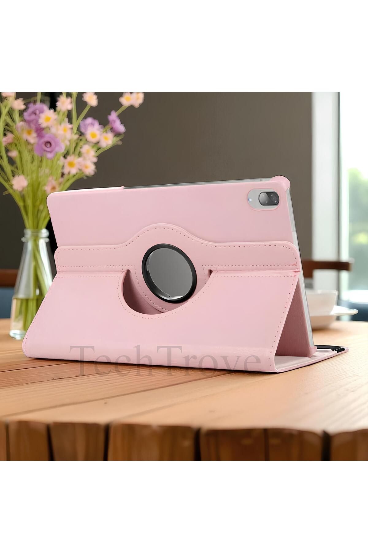 TechTrove Lenovo Tab P11 Pro 11.2" 2.Nesil Kılıf 360 Dönebilen Standlı Pu Deri Kılıf